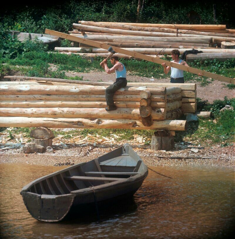 On the Lena River, 1970s - the USSR, The photo, Longpost, Tourism, 70th