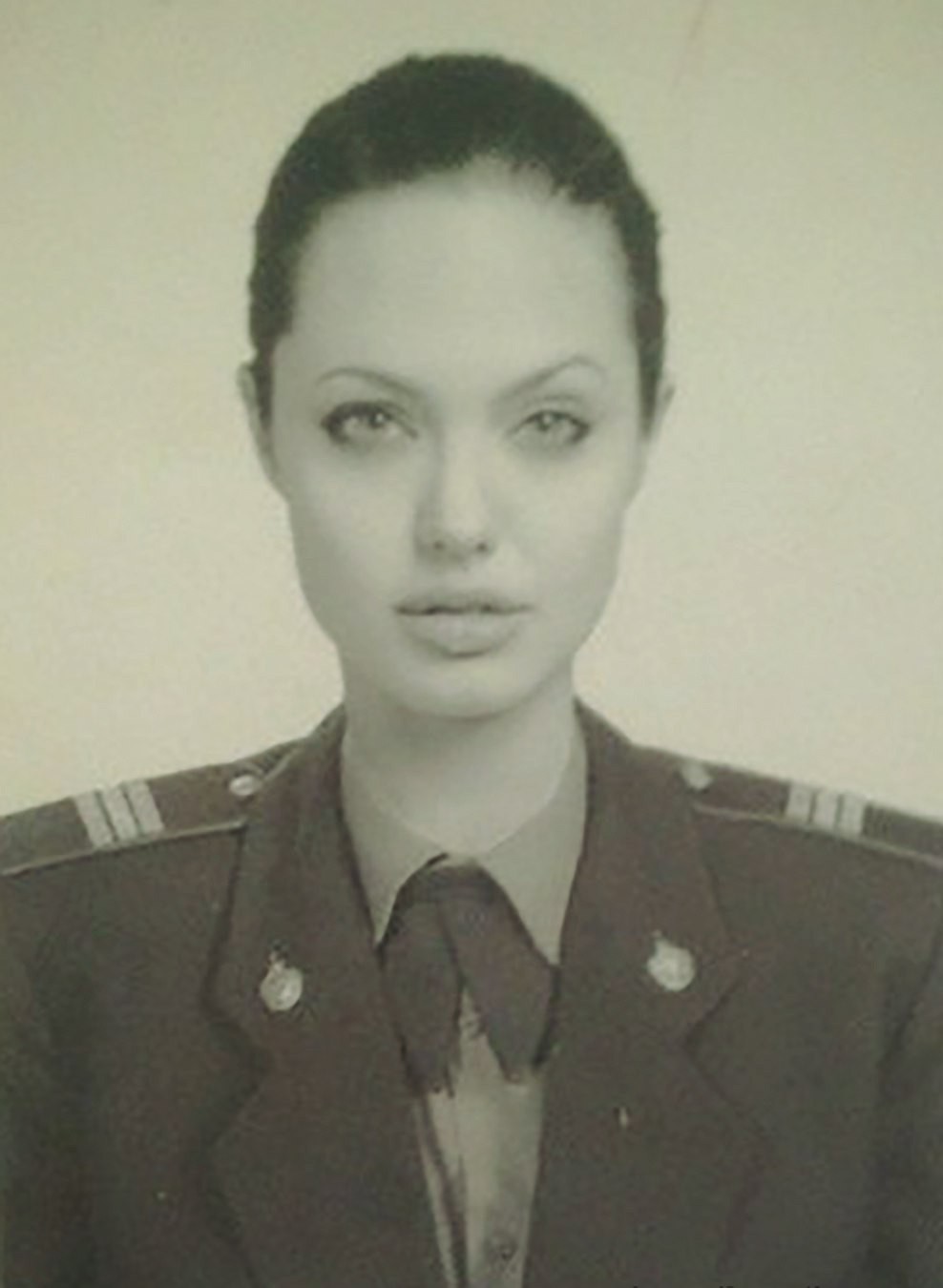 Like in the USSR.. - Sergeant, Militia, Photoshop troops, Angelina Jolie, the USSR, Photoshop