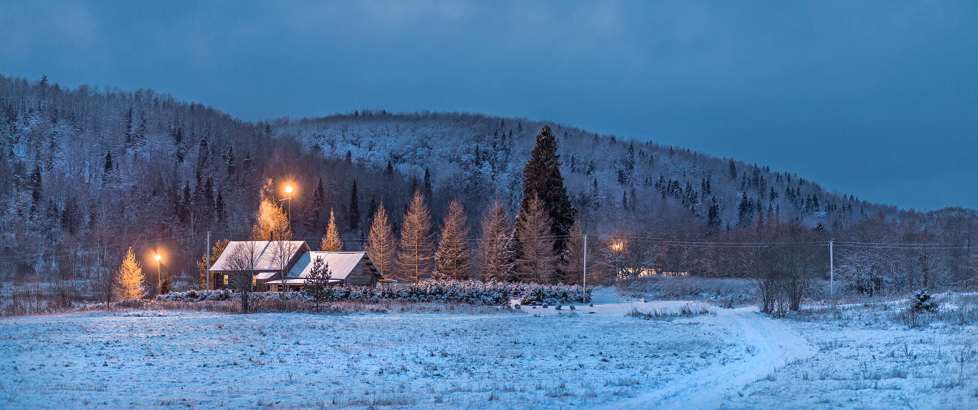 Sedoye Spirkovo - The photo, Village, Autumn, Leningrad region, Winter