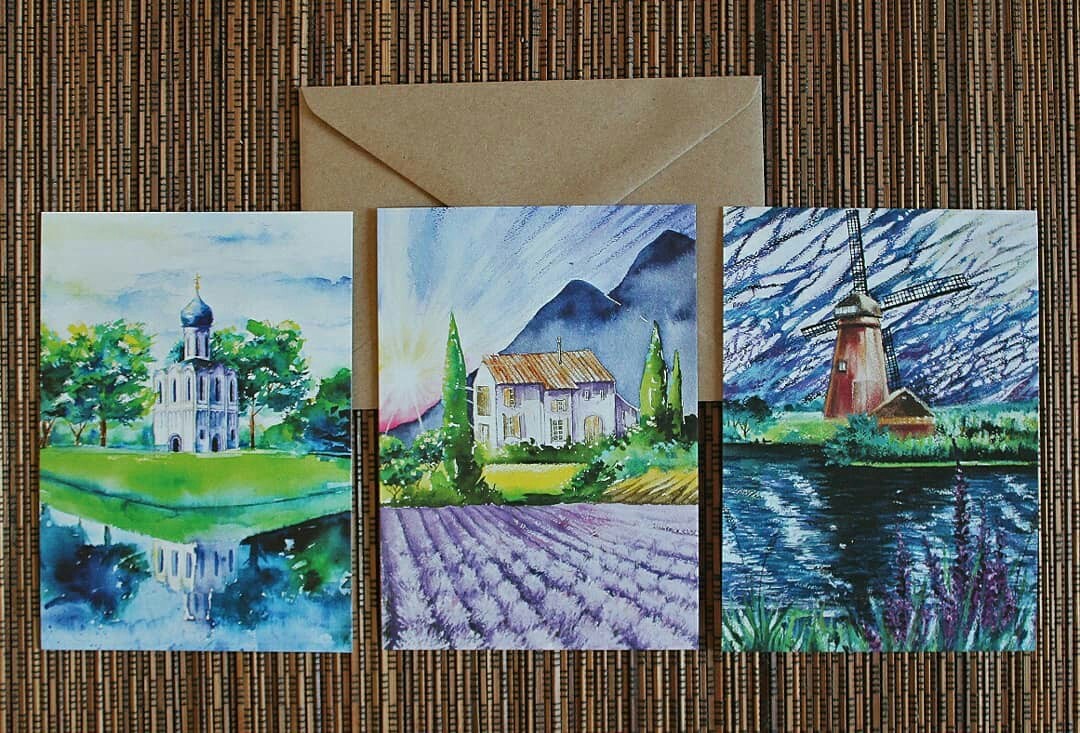 Postcards - My, Postcard, Art, Presents, Illustrations, Longpost