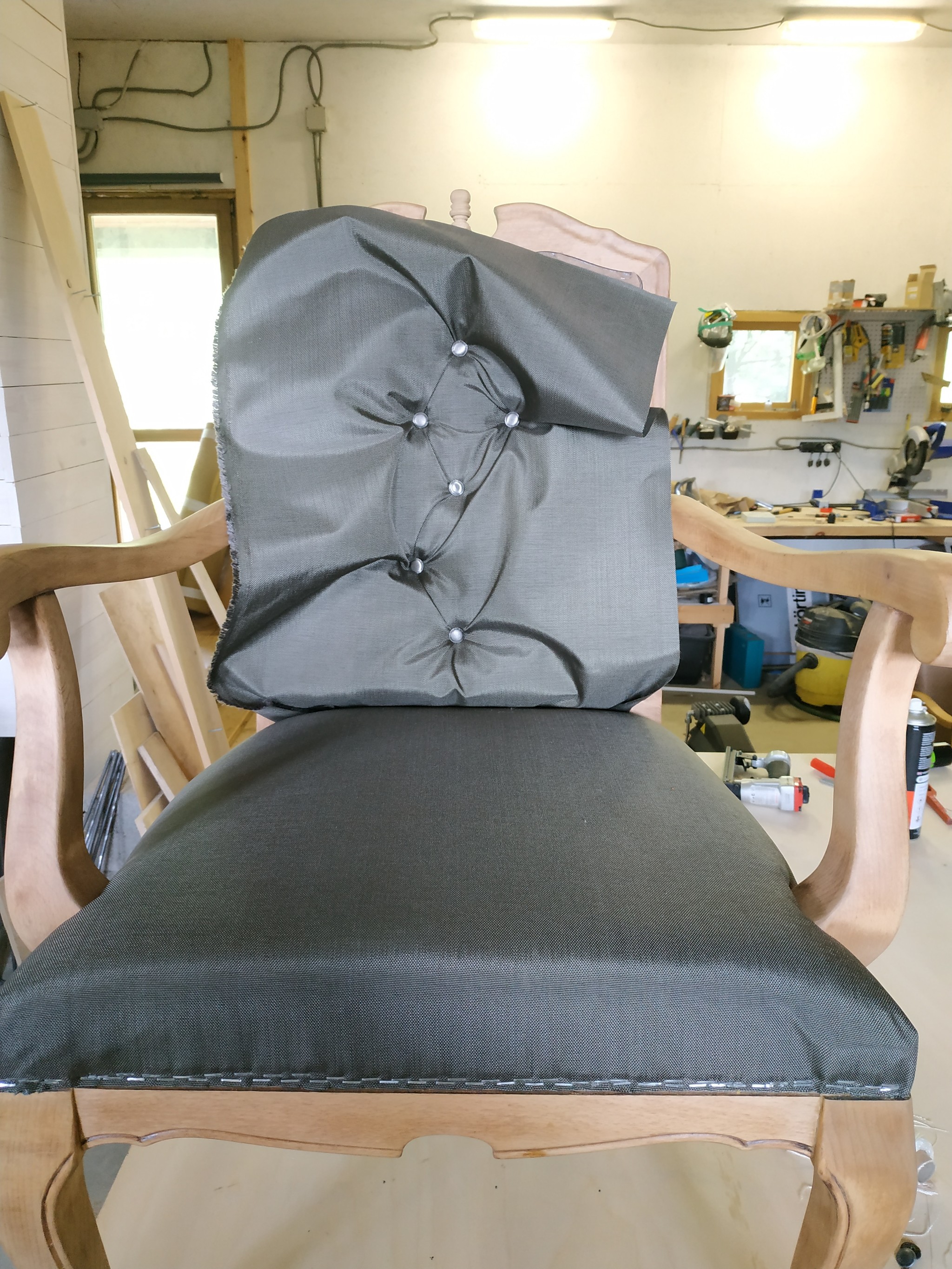 Amateurish restoration of old armchairs. - My, Restoration, Armchair, Workshop, Mat, Longpost