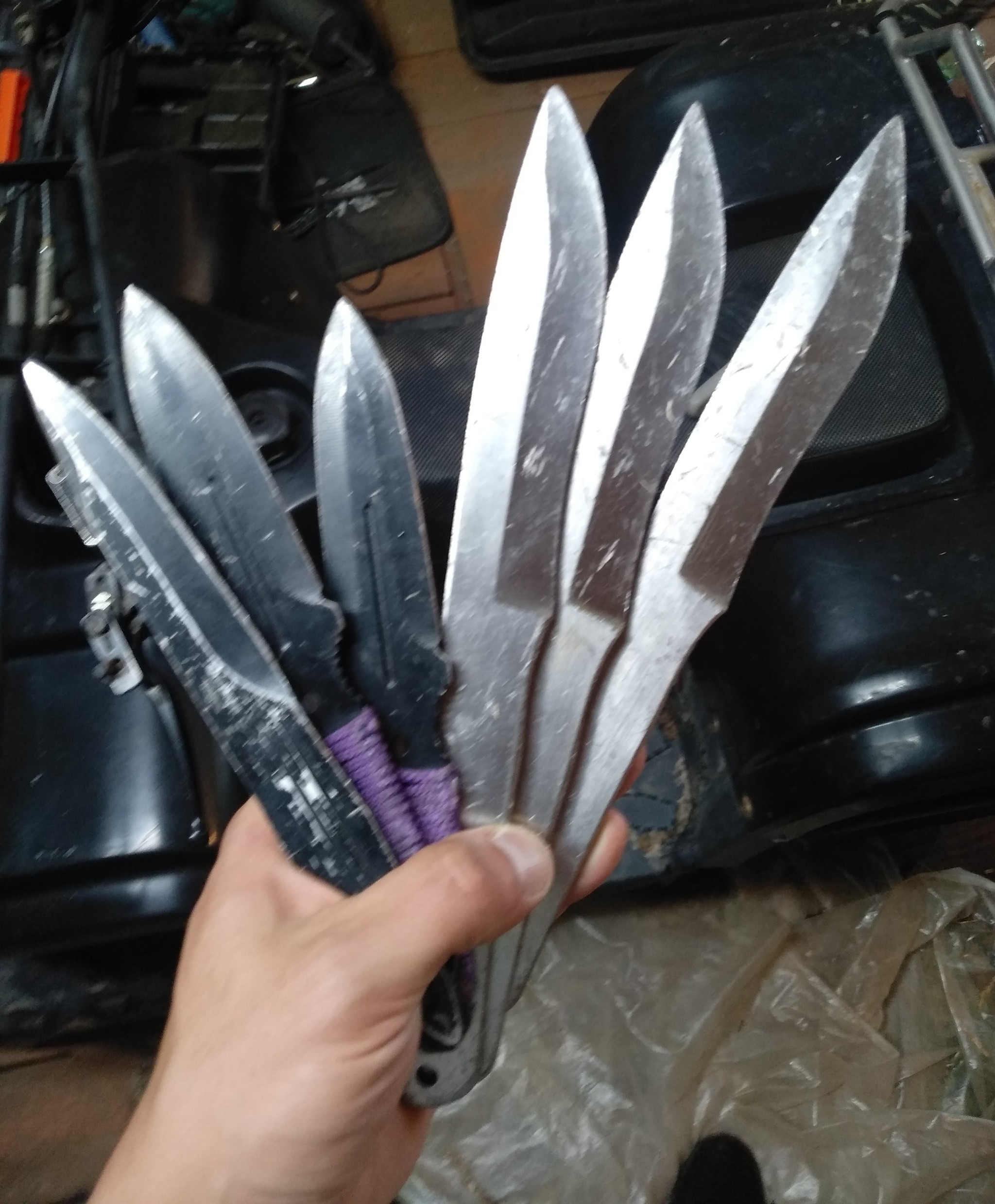 Hello again) here are different knives) - My, Throwing knives, Troubles, Longpost