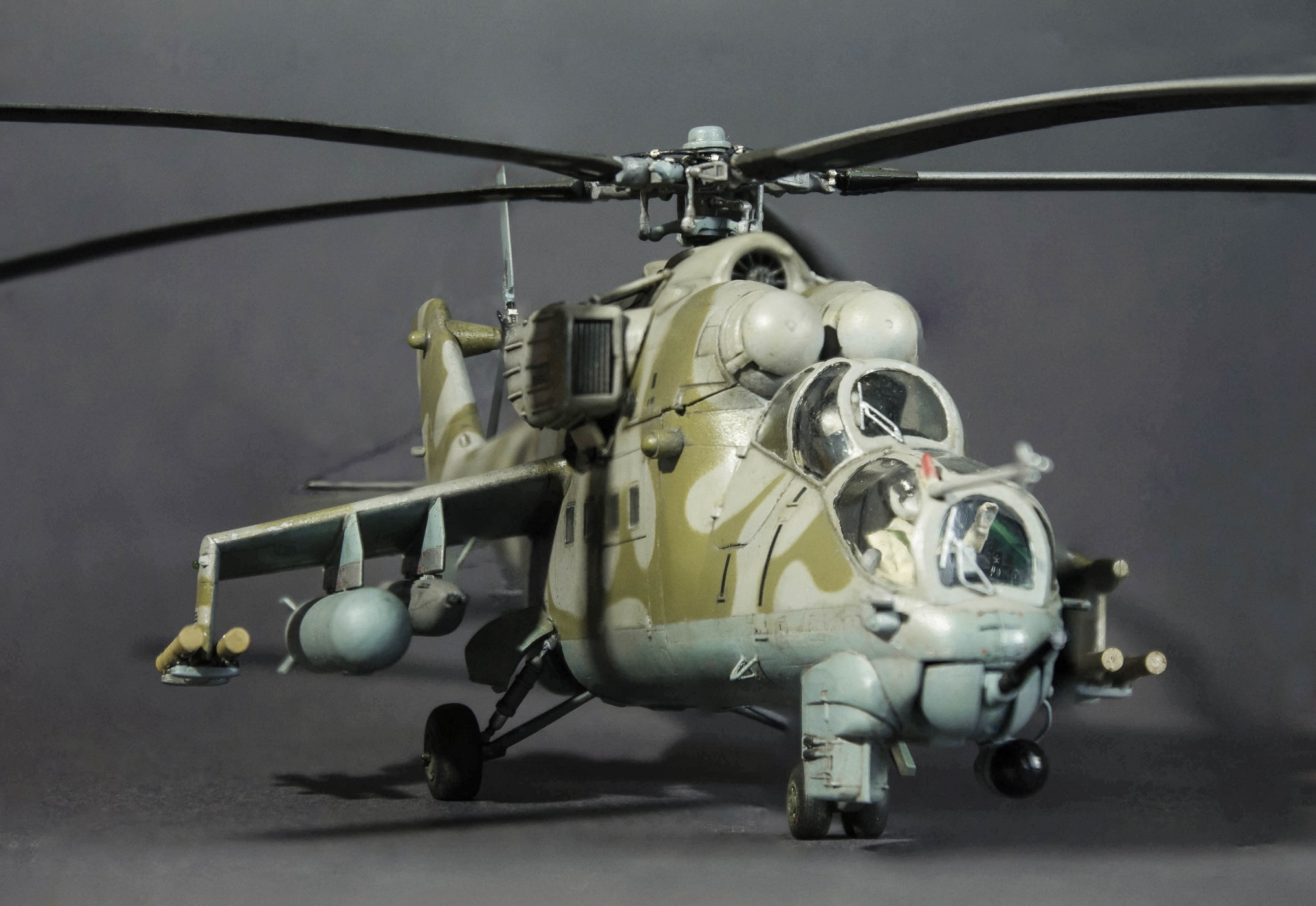 MI-24 V. Scale 1/72. Star - My, Mi-24, Models, Helicopter, Stand modeling, Longpost