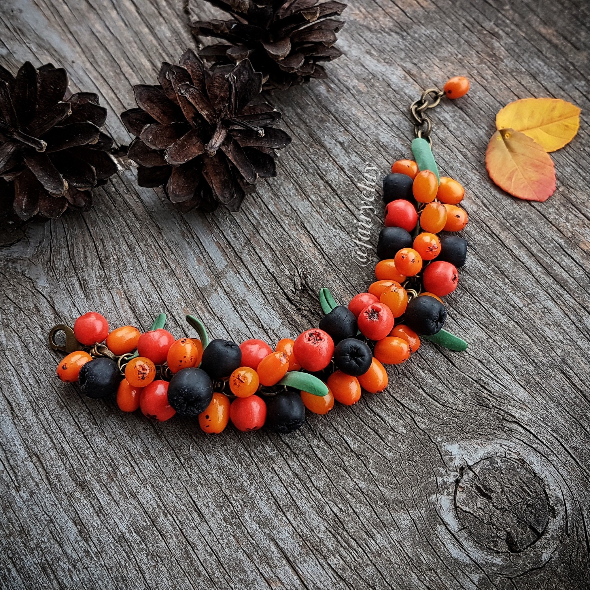 Autumn colors - Polymer clay, Autumn leaves, Handmade, Needlework with process, Longpost