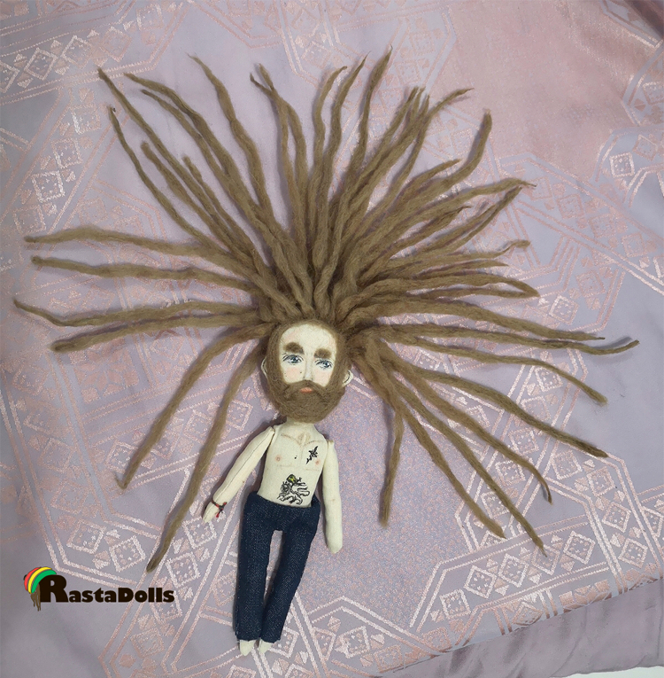 Brownie Giuseppe - My, Rasta, Rastaman, Dreadlocks, Dreadlocks, Textile doll, Interior doll, Doll, Longpost