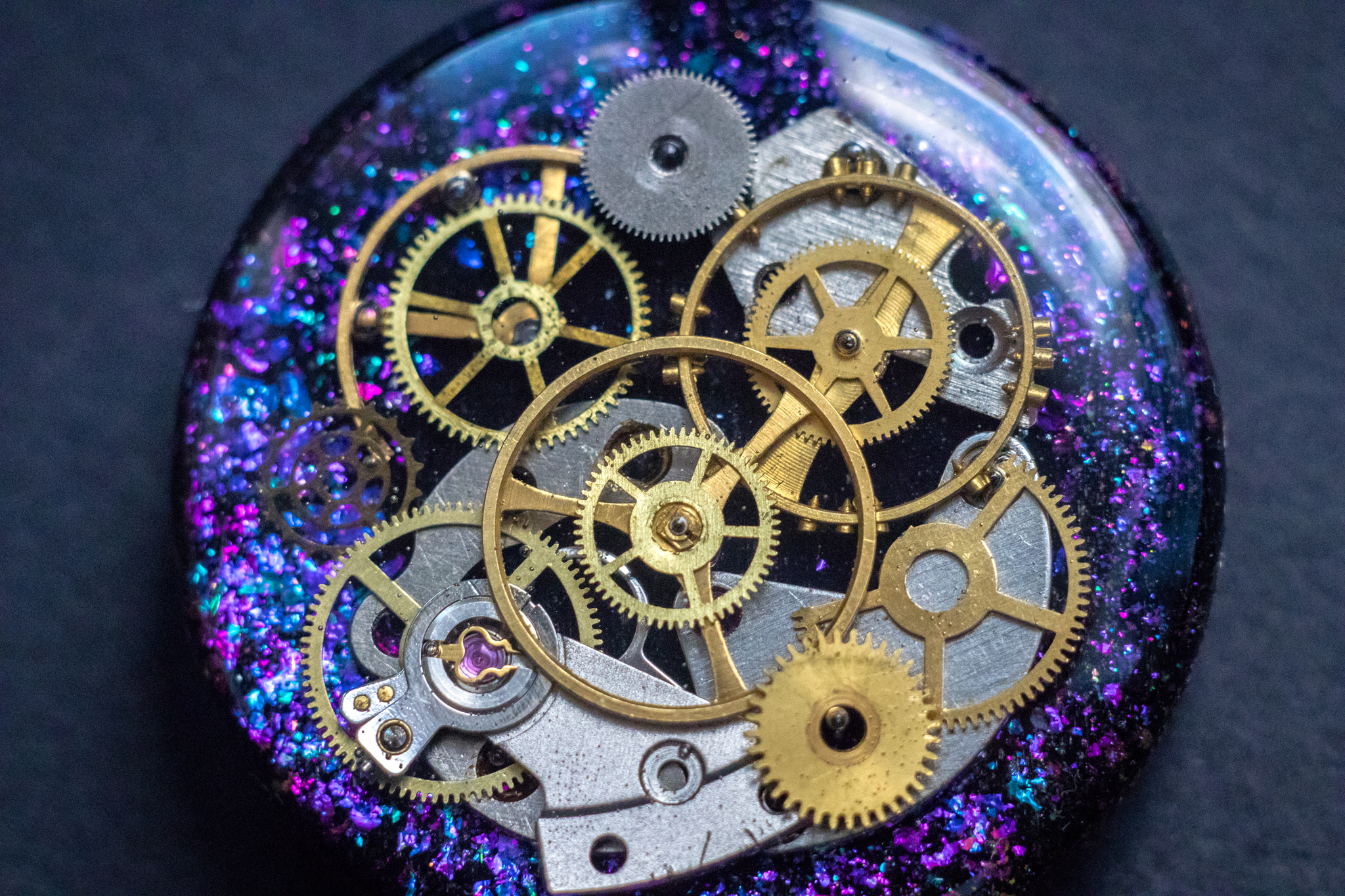 Mechanical macroworld. - My, Steampunk, Decoration, Fox, cat, Panda, Brooch, Clock, Macro photography, Longpost