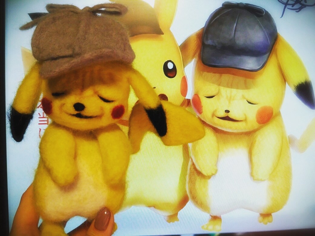 Wrinkled Pikachu: - My, Needlework without process, Pikachu, Detective Pikachu, Pokemon, Anime, Wallow, Valyanaya, Wool toy