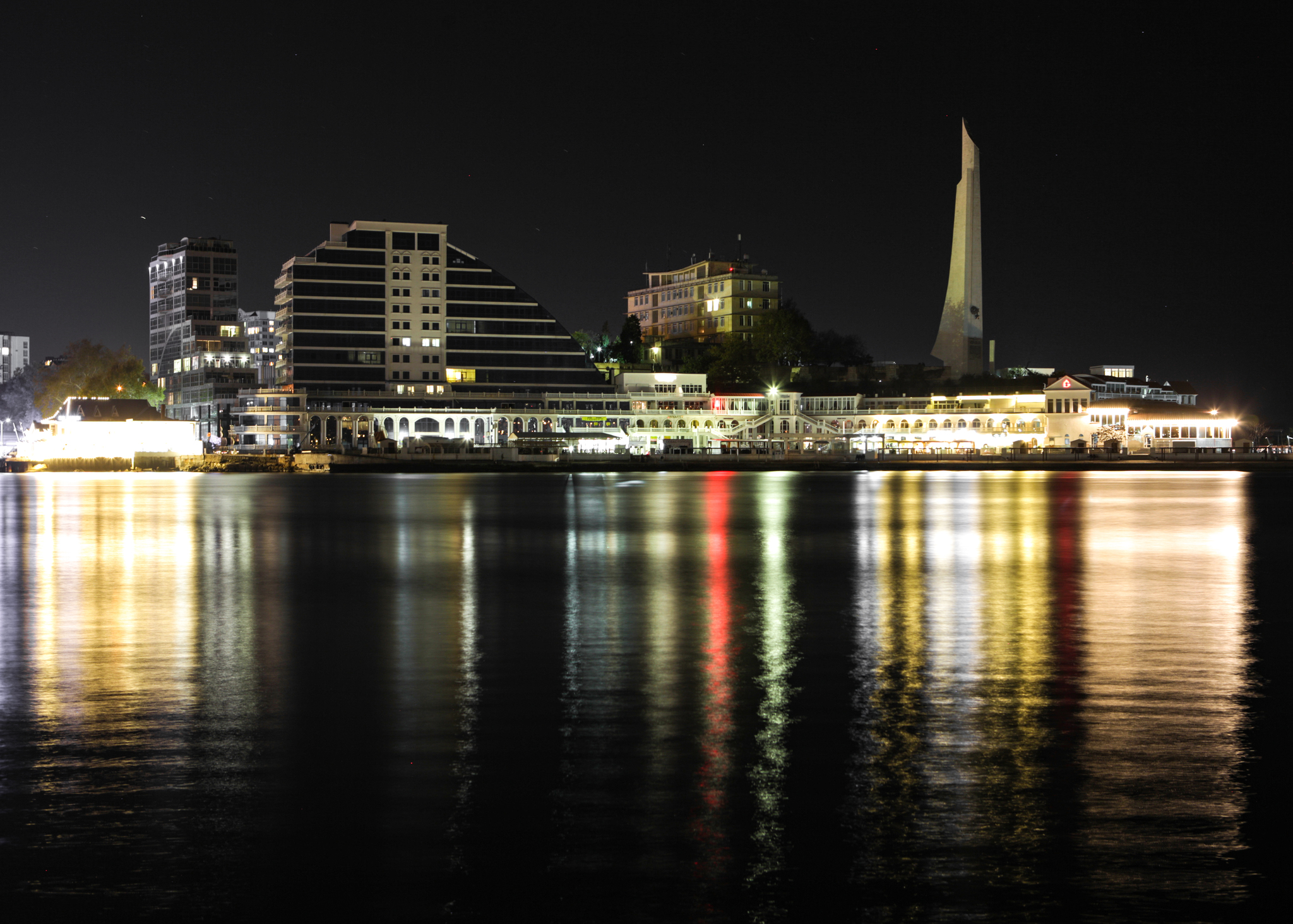 Evening Sevastopol - My, Sevastopol, Evening, City lights, Walk, Crimea