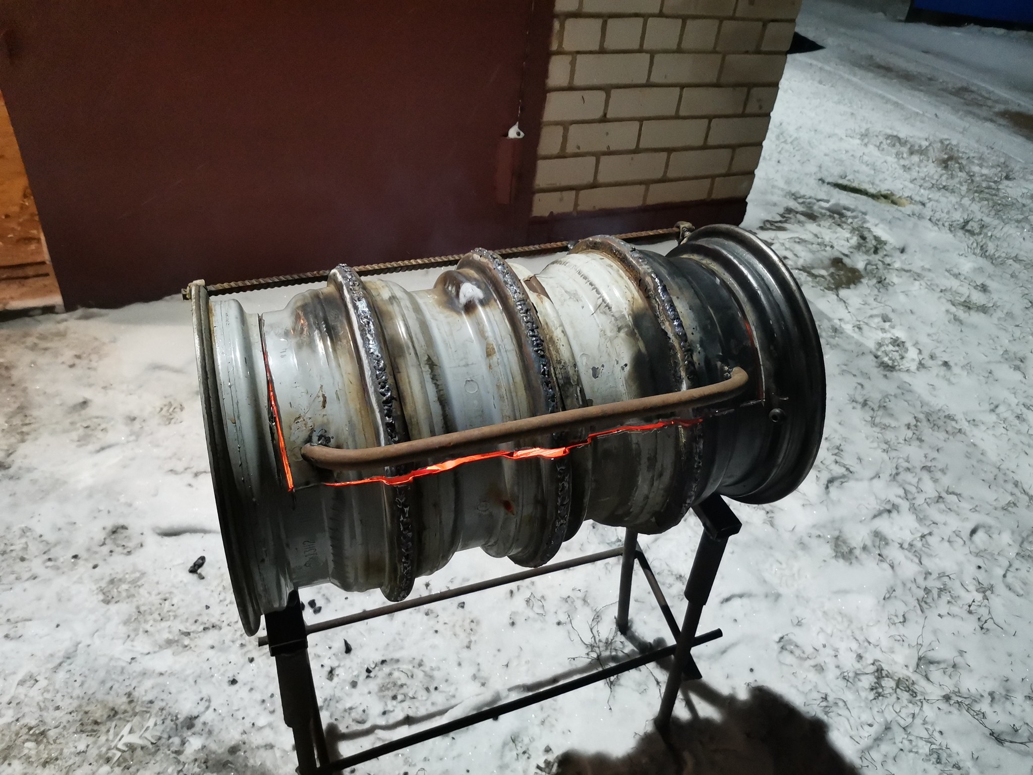 How I made a grill :) - My, Shashlik, Brazier, With your own hands, Homemade, Dr. Dew, Longpost