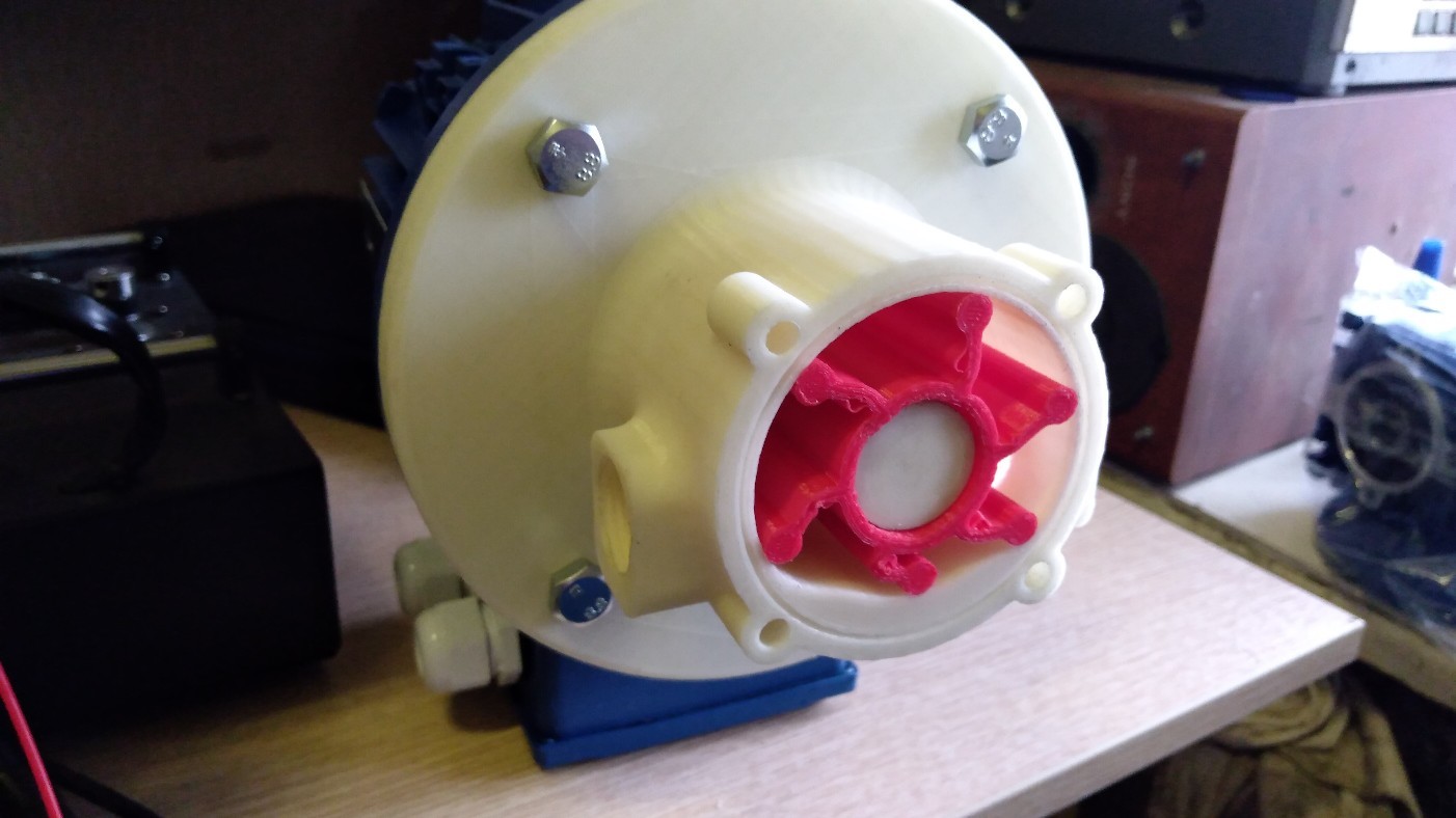 Partially printed impeller pump on a home printer - Pump, 3D печать, Longpost