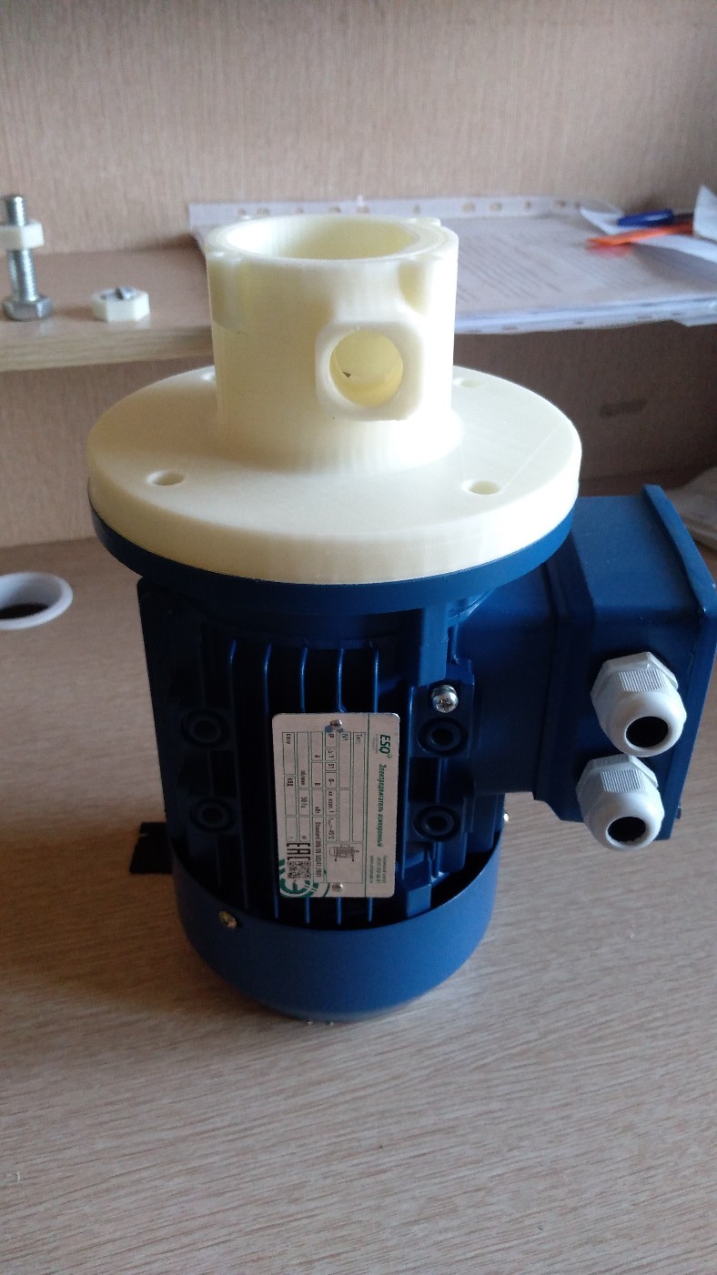 Partially printed impeller pump on a home printer - Pump, 3D печать, Longpost