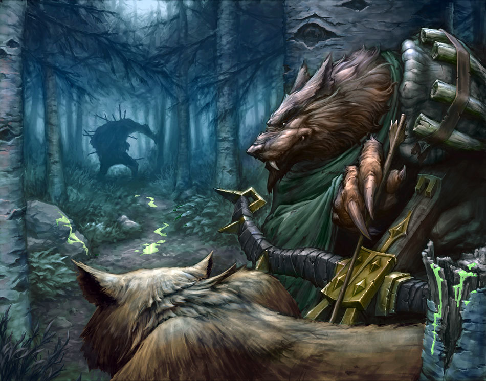 Briefly about worgen. From wild mobs to playable races - My, Longpost, Bayun's Behavior, World of warcraft, Worgen, Raymond Swanland, Peter Lee, Peetcooper, Glennraneart