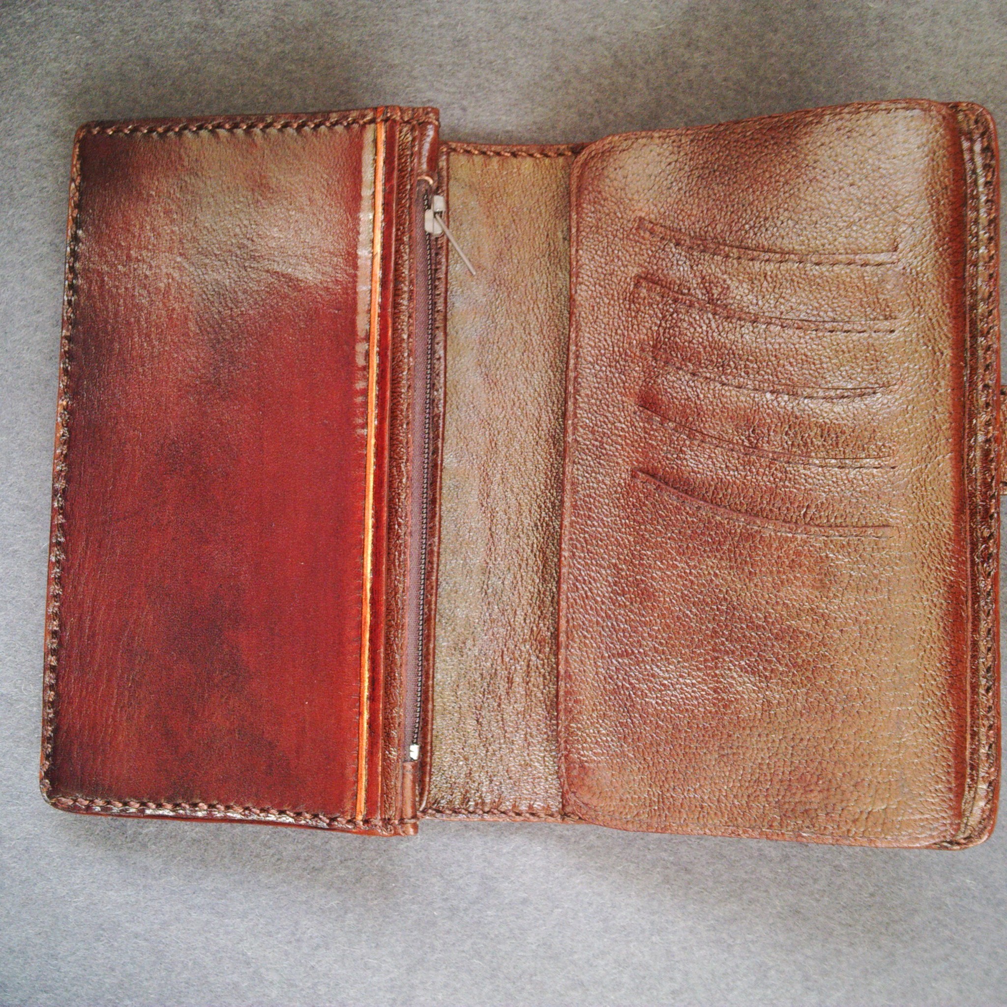 One of my latest works. Rate - My, Wallet, Handmade, Leather, With your own hands, Needlework, Needlework without process, Longpost