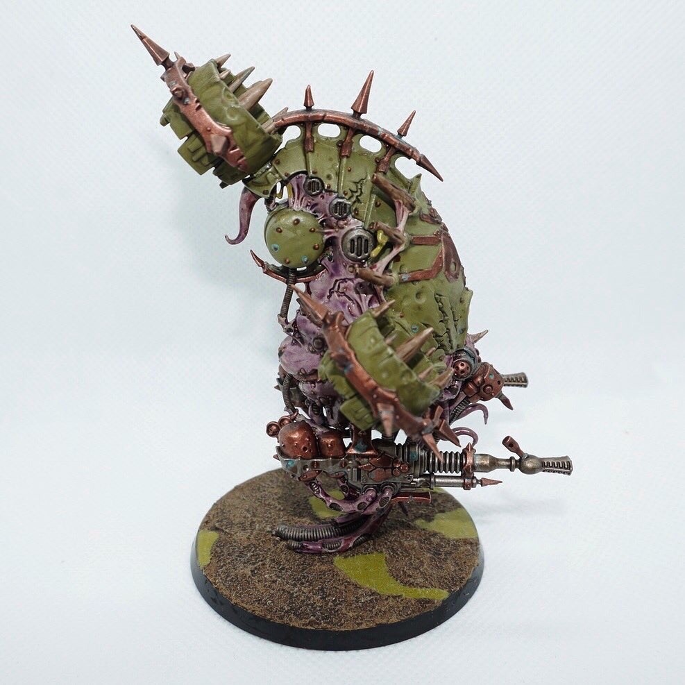 Death Guard drone, criticism is extremely welcome!) - My, Warhammer 40k, Warhammer, Wh miniatures, Nurgle, Death guard, Acrylic, Painting miniatures, Hobby, Longpost