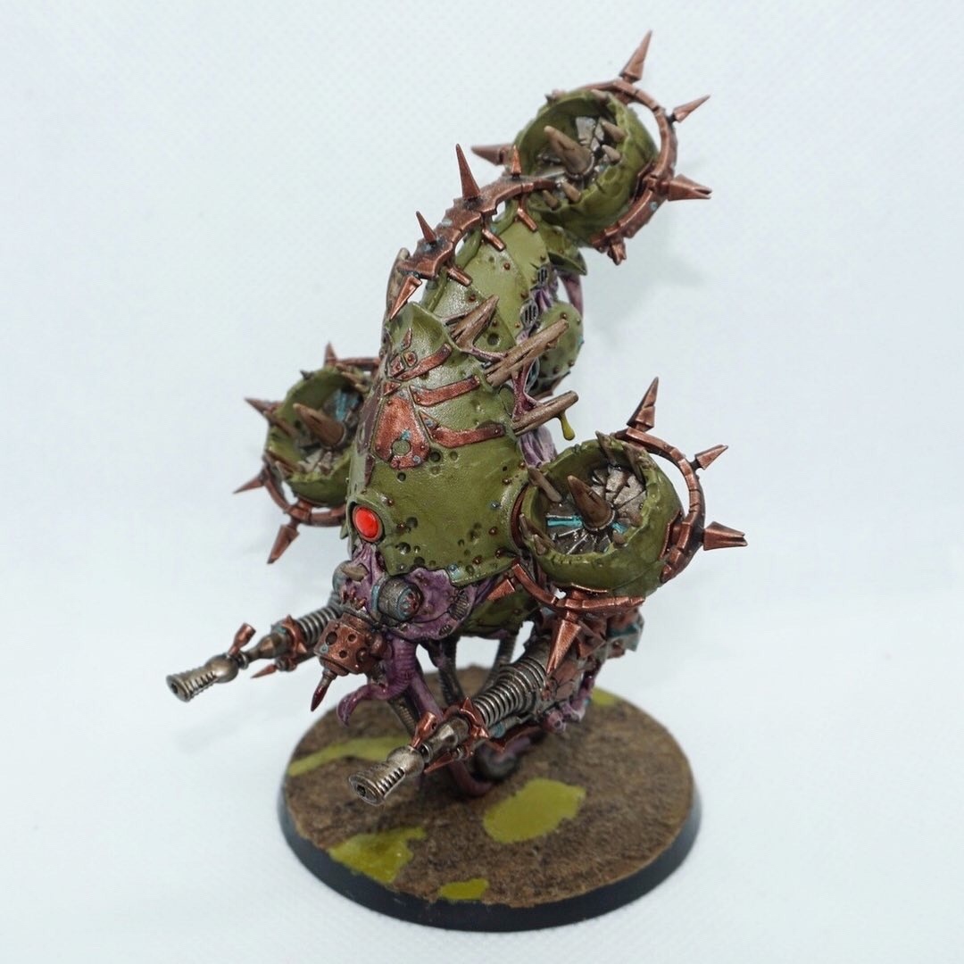 Death Guard drone, criticism is extremely welcome!) - My, Warhammer 40k, Warhammer, Wh miniatures, Nurgle, Death guard, Acrylic, Painting miniatures, Hobby, Longpost