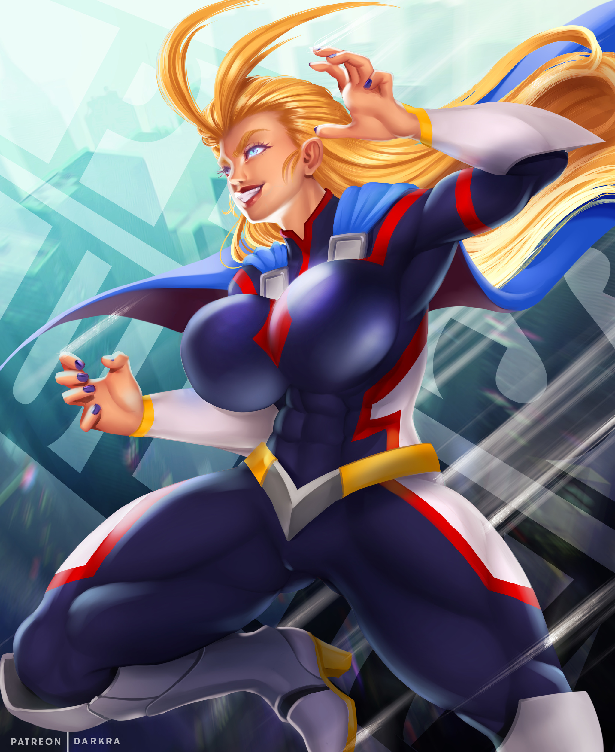 Female All Might - NSFW, Арт, Крепкая девушка, Toshinori Yagi, Boku no Hero Academia, Правило 63, Аниме, Эротика, Длиннопост, Darkraart