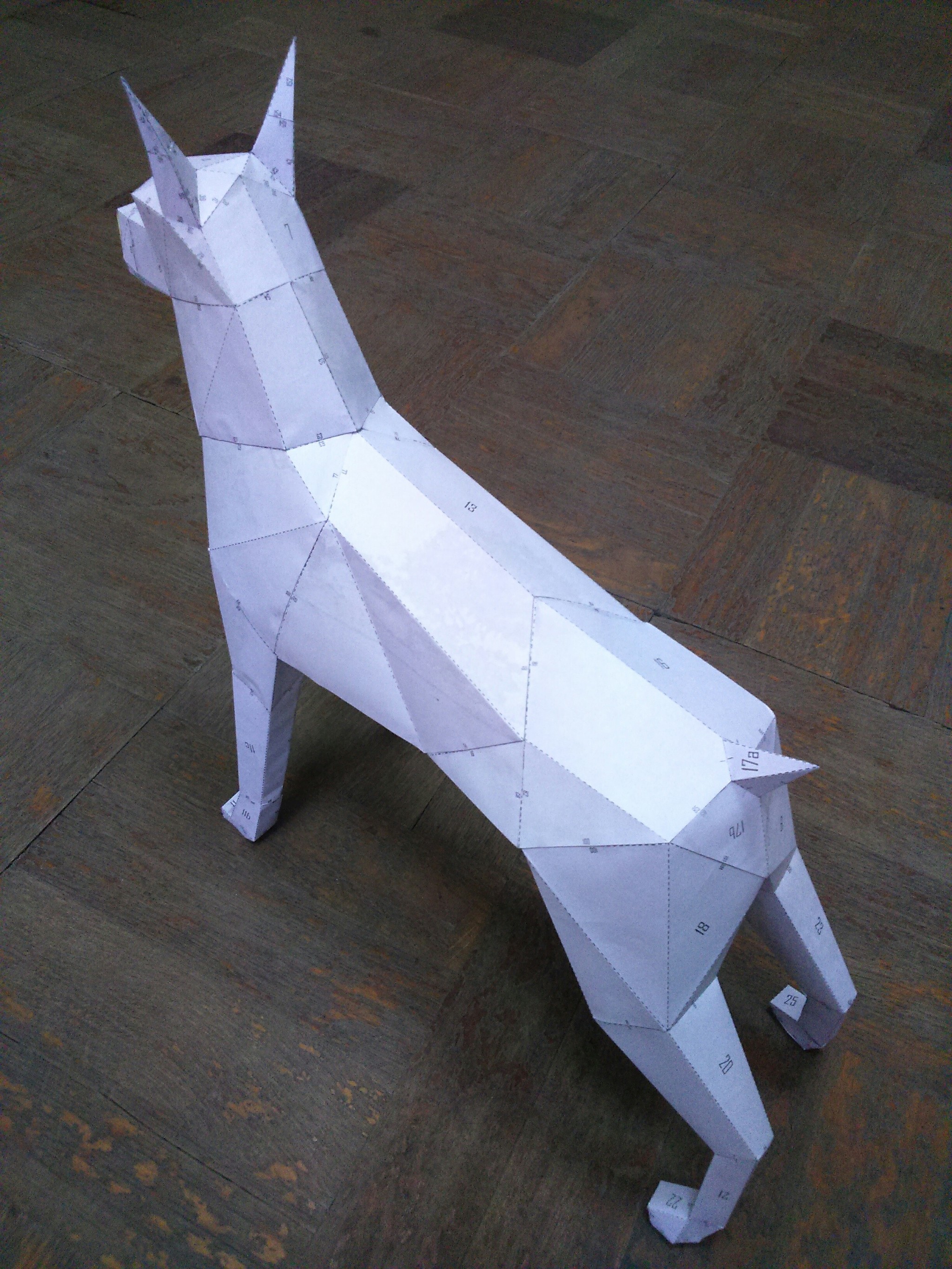 Doberman. - Papercraft, Scan, Doberman, Longpost