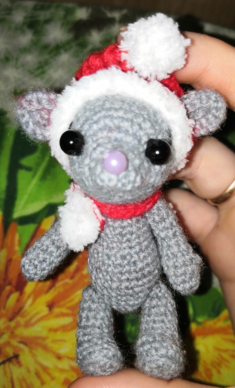 Little mouse - My, Mouse, Crochet, Knitting, New Year, Amigurumi, baby, Longpost, Needlework without process