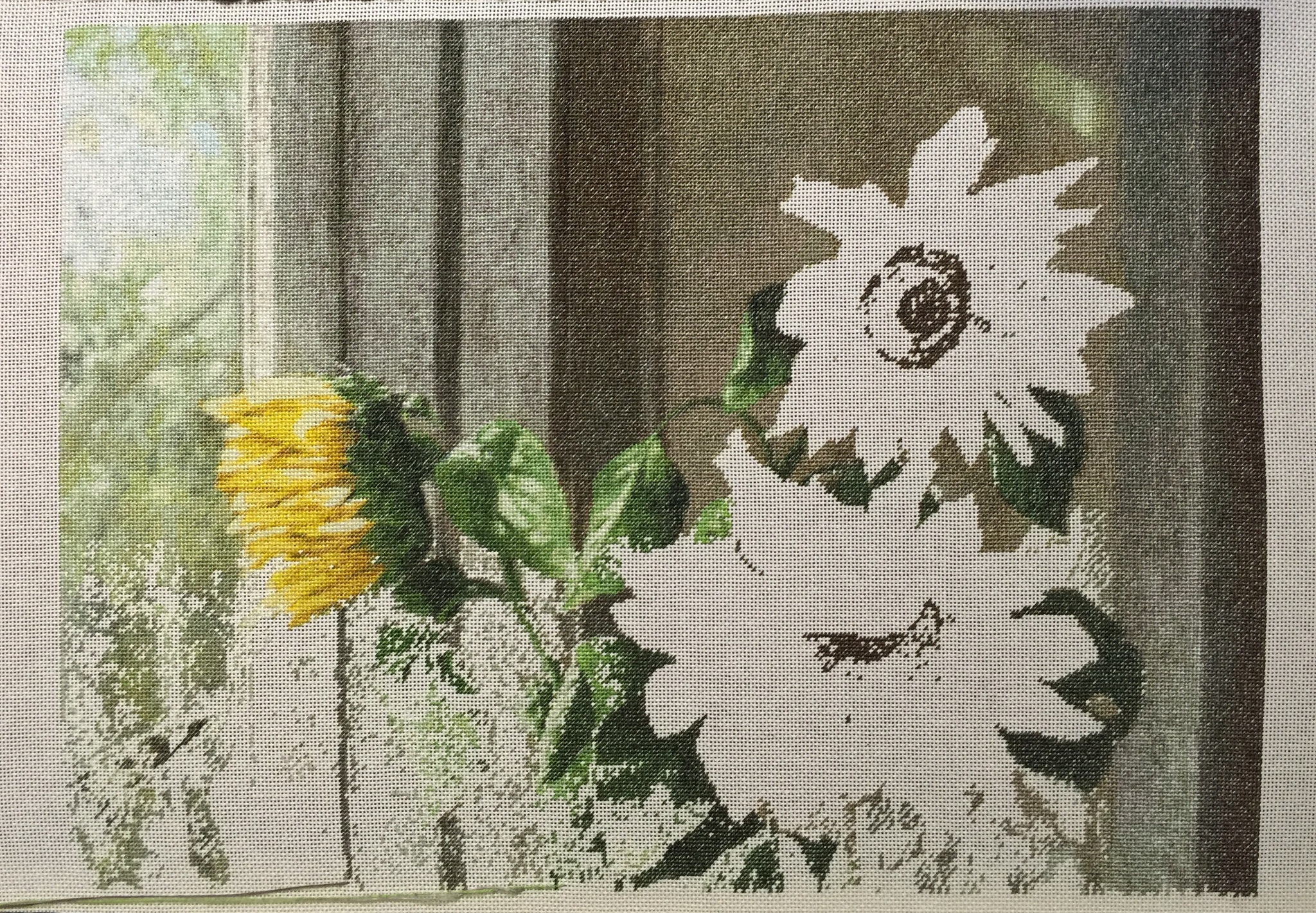 Embroidery Sunflowers - My, Embroidery, Needlework with process, Hobby, Longpost