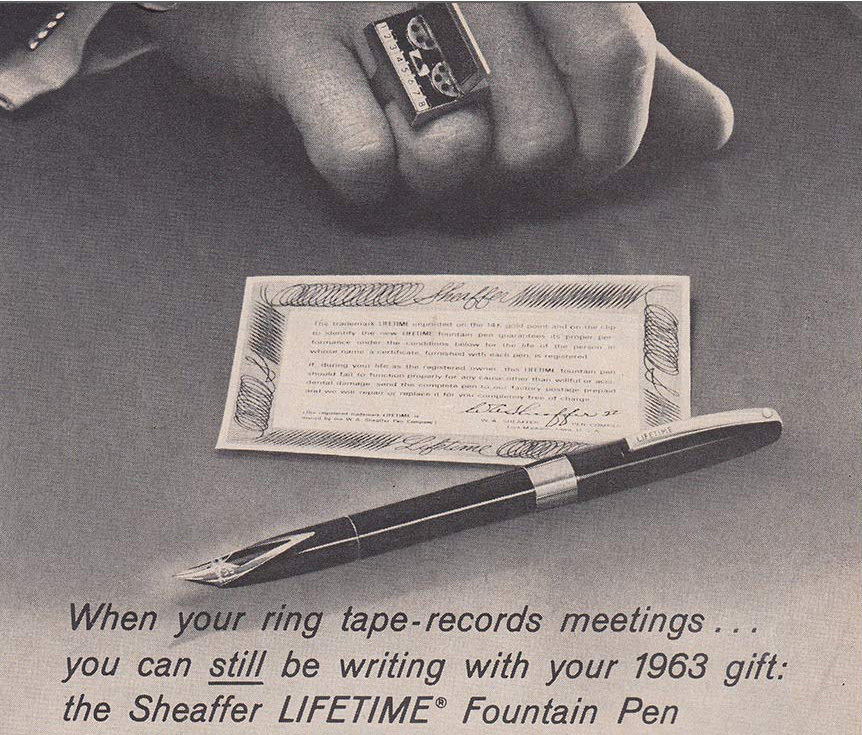 The future of fountain pen advertising - Story, Retro, Advertising, Future, Retrofuturism, Longpost