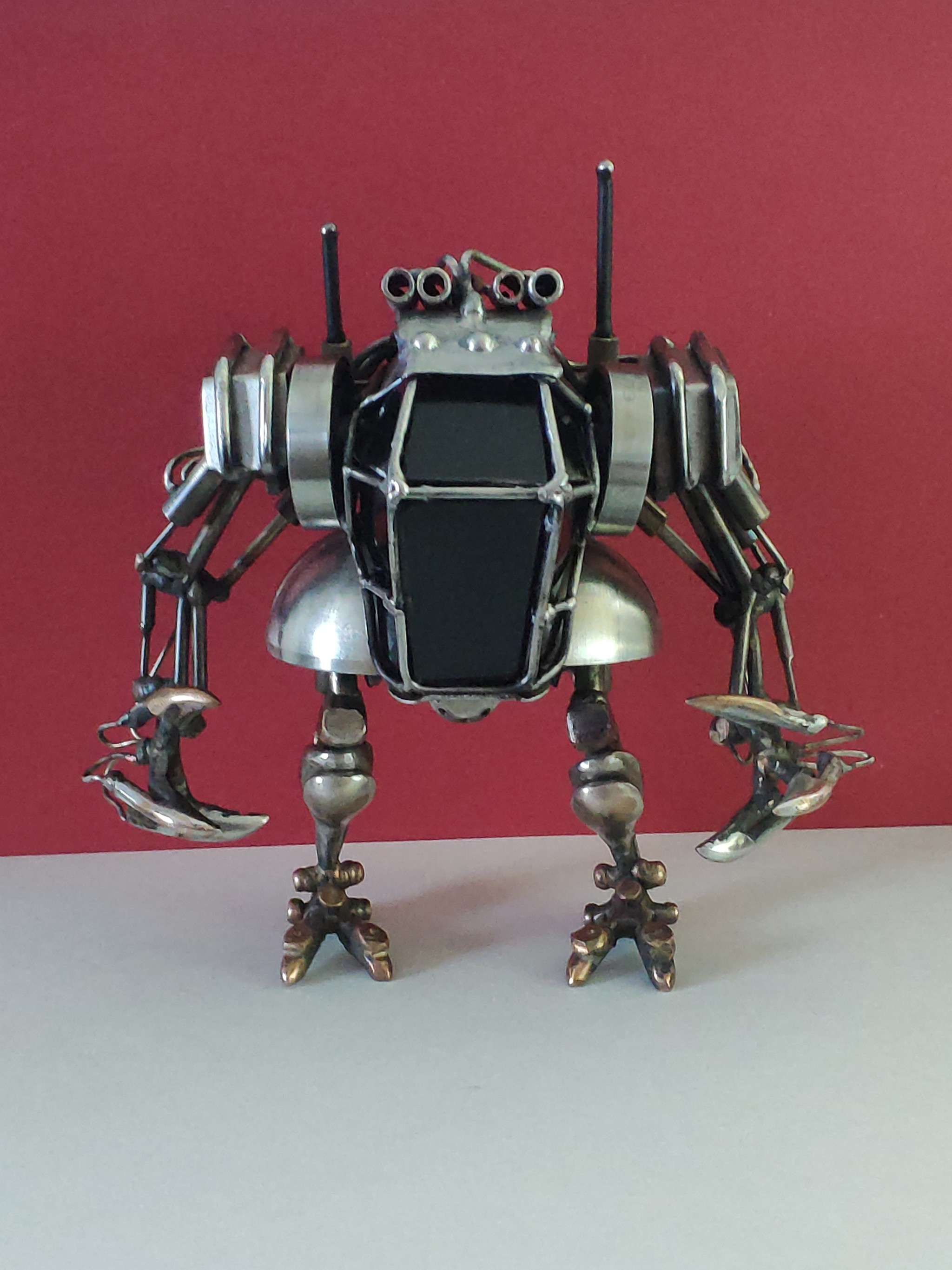 Metal robot) - My, Robot, With your own hands, Needlework without process, Longpost, Fur