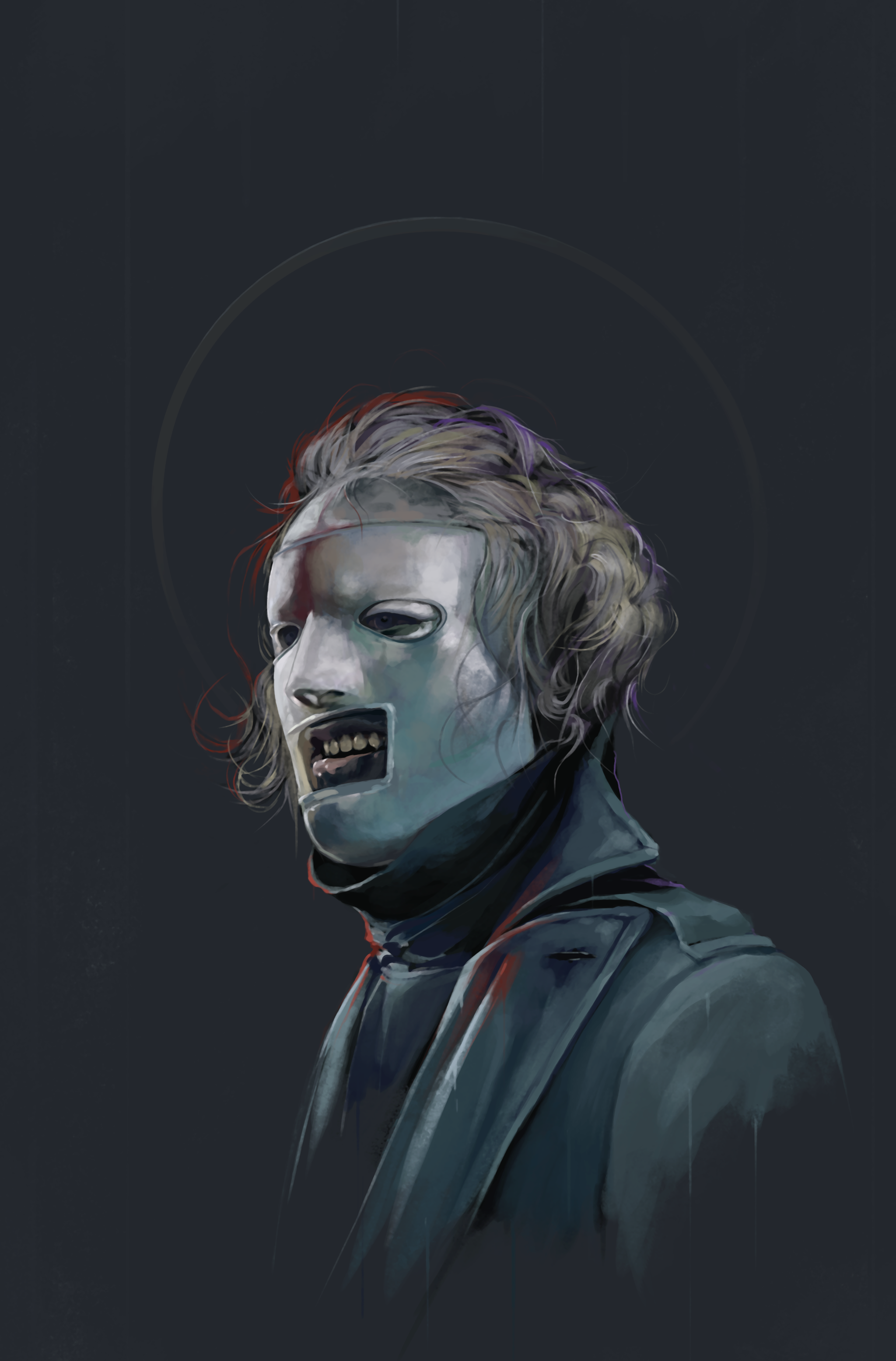 We are not your kind - My, Slipknot, Fan art, Drawing, Photoshop, Art, Corey Taylor, Music, Digital drawing, GIF, Longpost