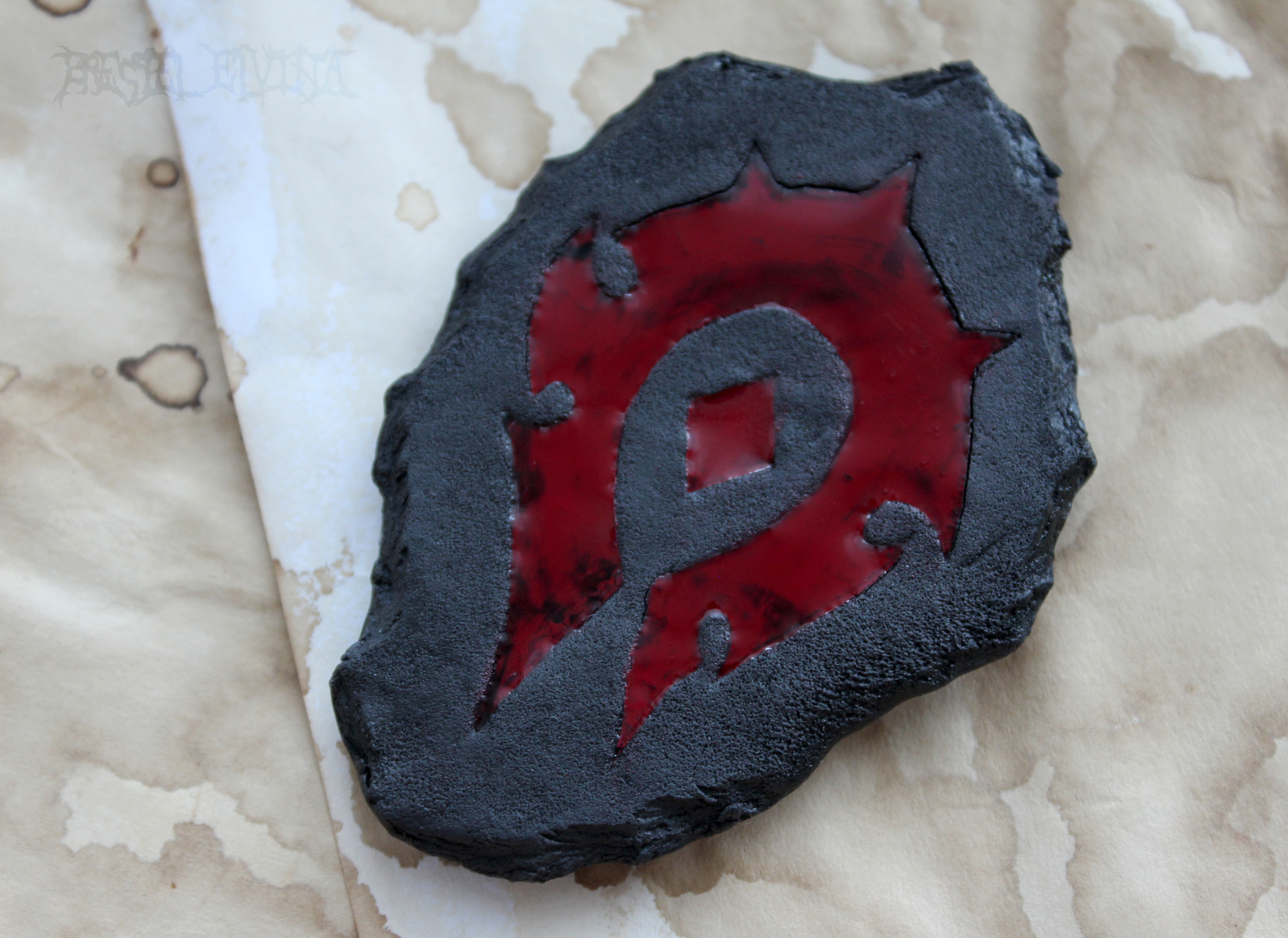 For the horde! Fridge magnet) - My, Polymer clay, Horde, World of warcraft, Magnet