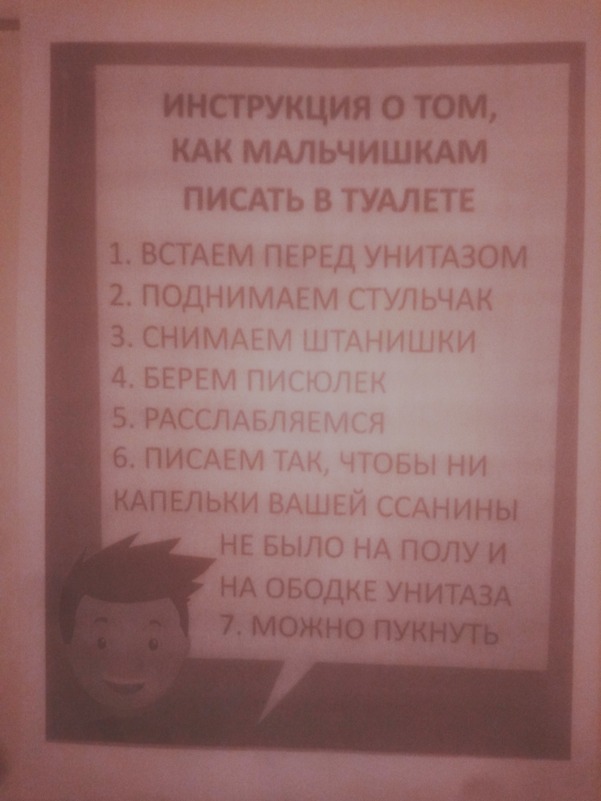 Instructions for boys - My, Instructions, Toilet