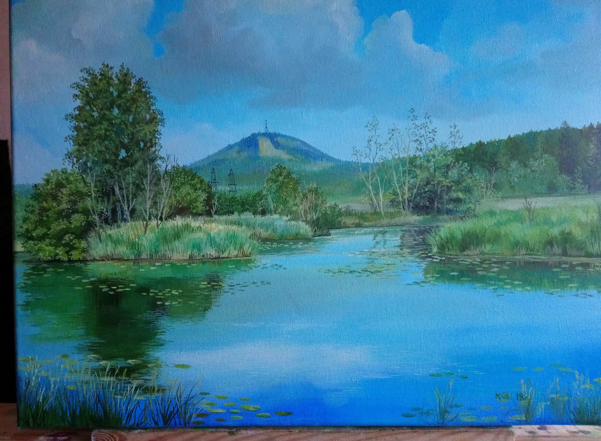 Landscapes. - My, Landscape, Painting, Acrylic, Butter, Longpost