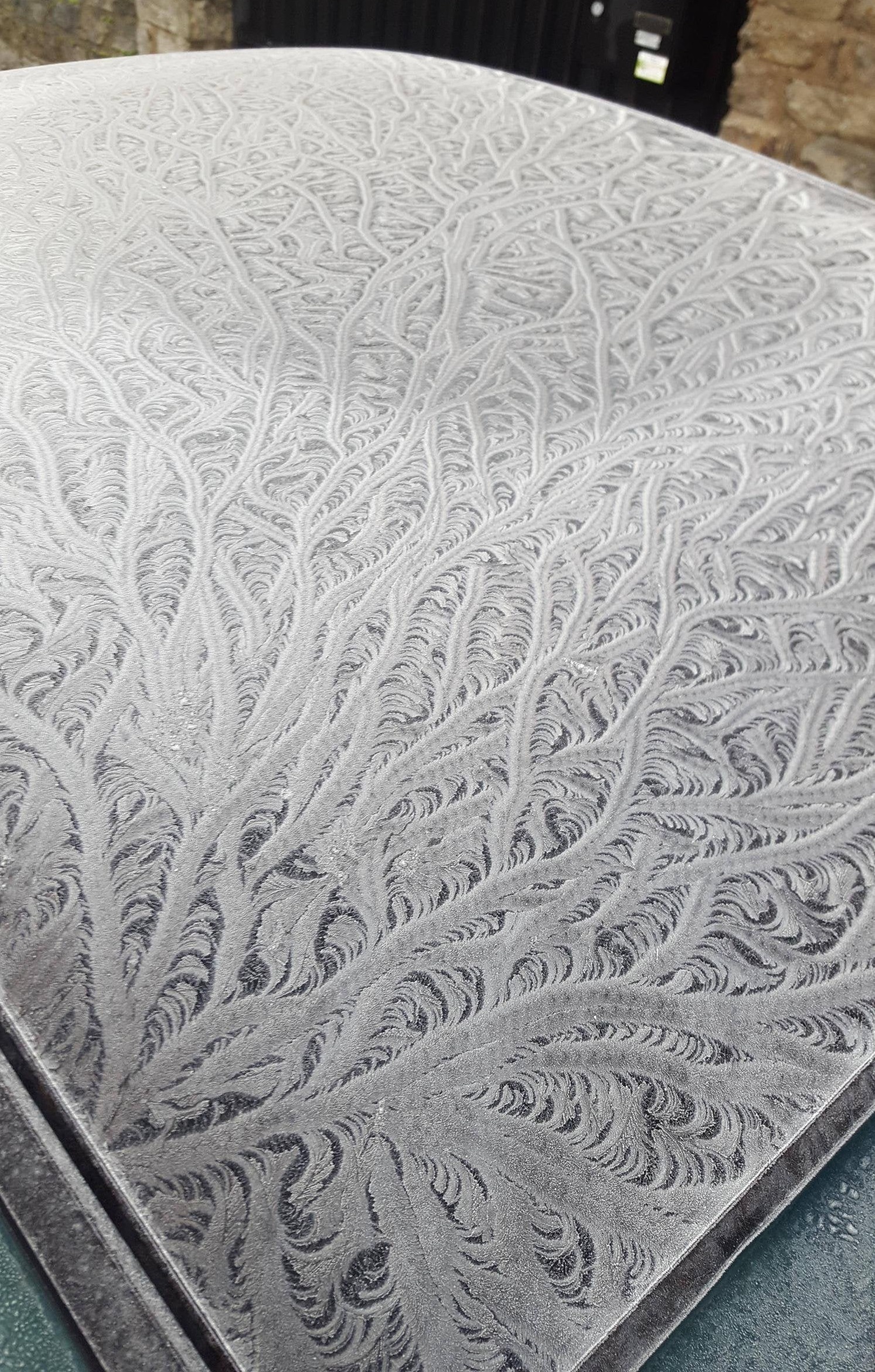 Frosty lace on my car - freezing, Patterns, The photo, Reddit