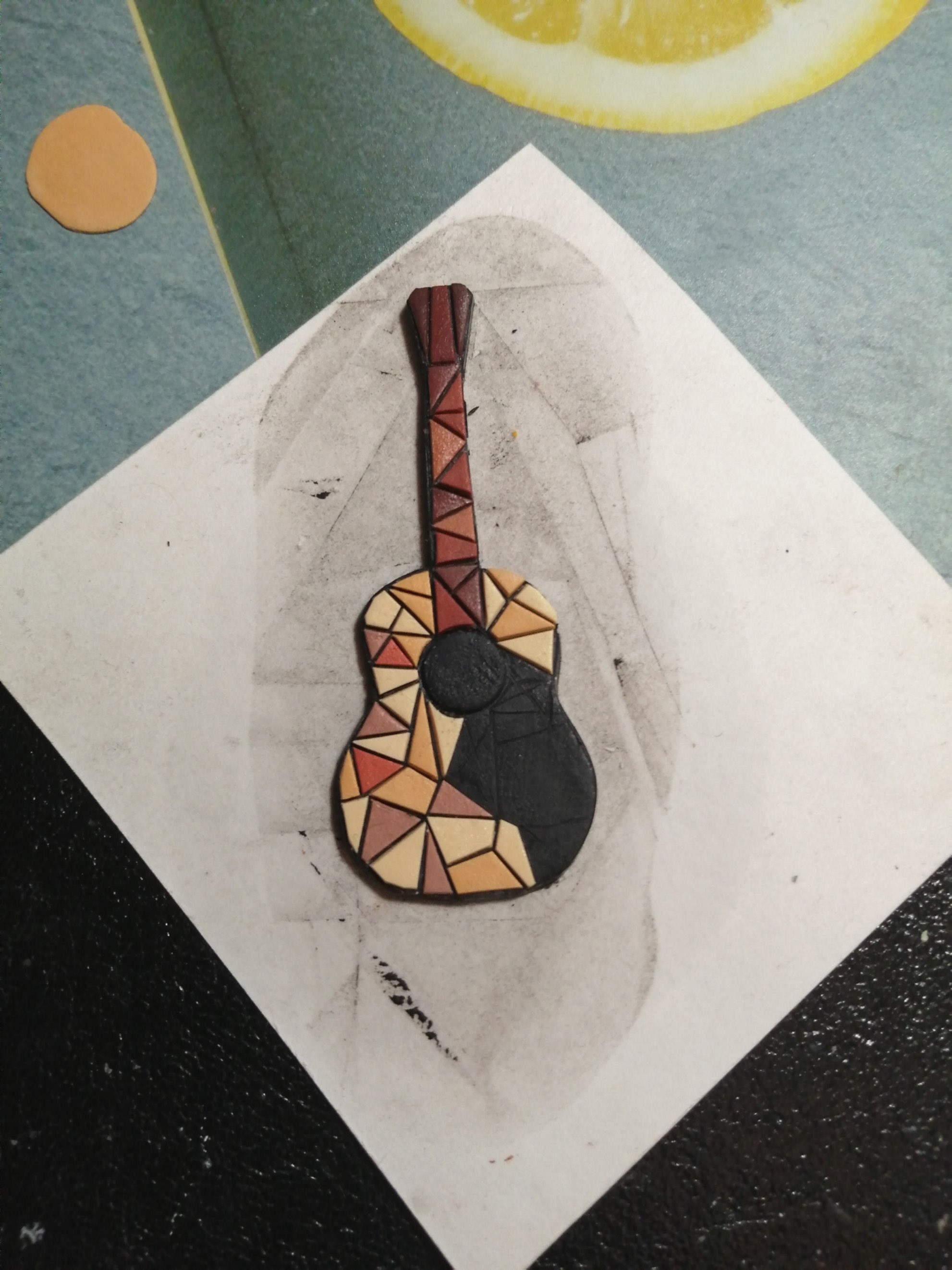 Guitar - My, Guitar, Needlework with process, Polymer clay, With your own hands, Presents, Longpost