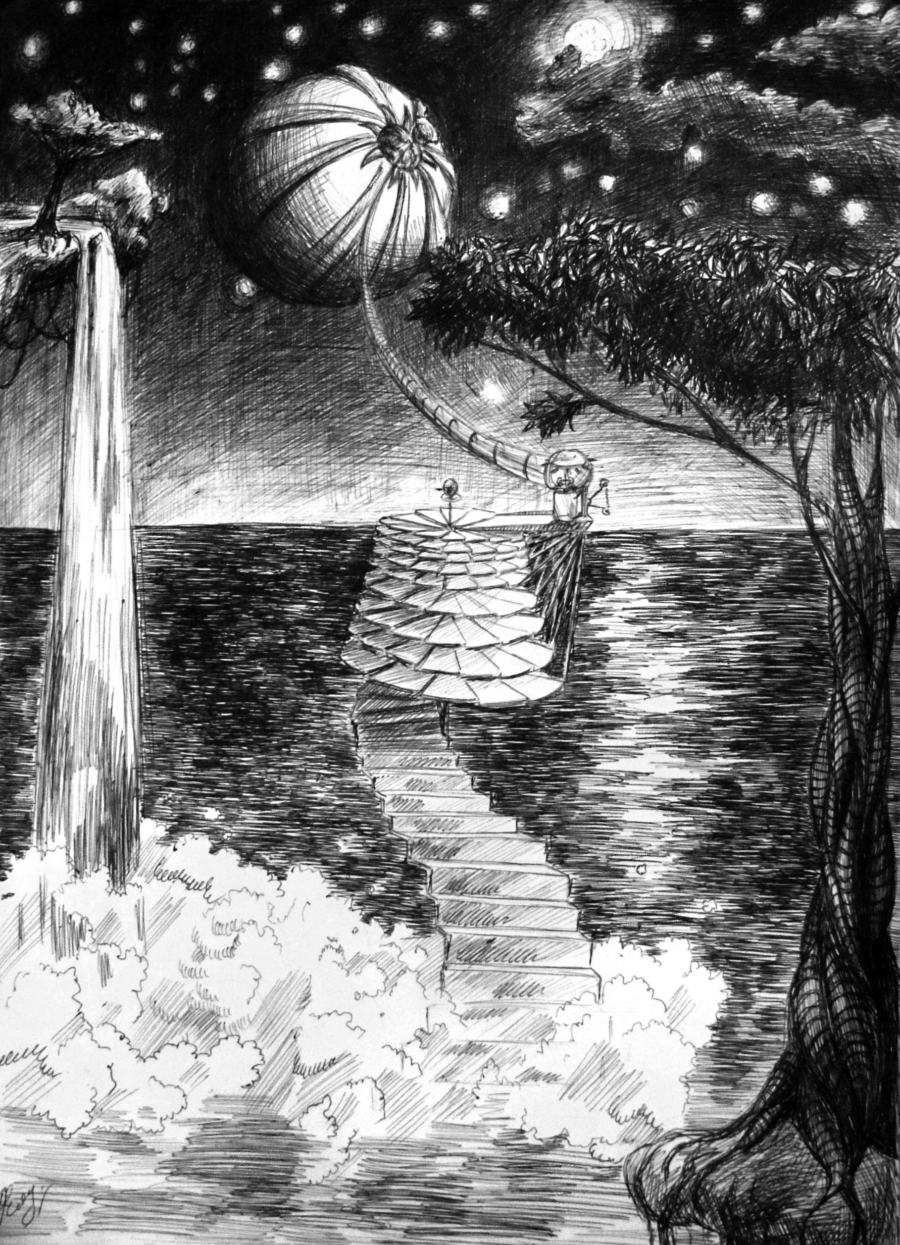 My works 10 years ago - My, Drawing, Pen drawing, Surrealism, I'm an artist - that's how I see it, Longpost