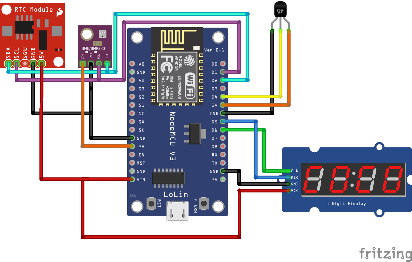 Weather station on ESP8266 - My, Esp8266, Smart House, Longpost, Microcontrollers, Weather station, First post, Video