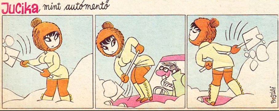 “Jucika” - the social block had its own 4 koma, with everyday problems and eti! (Part No. 2) - Hungary, Retro, Comics, Without words, 60th, 70th, Humor, Longpost, Jucika