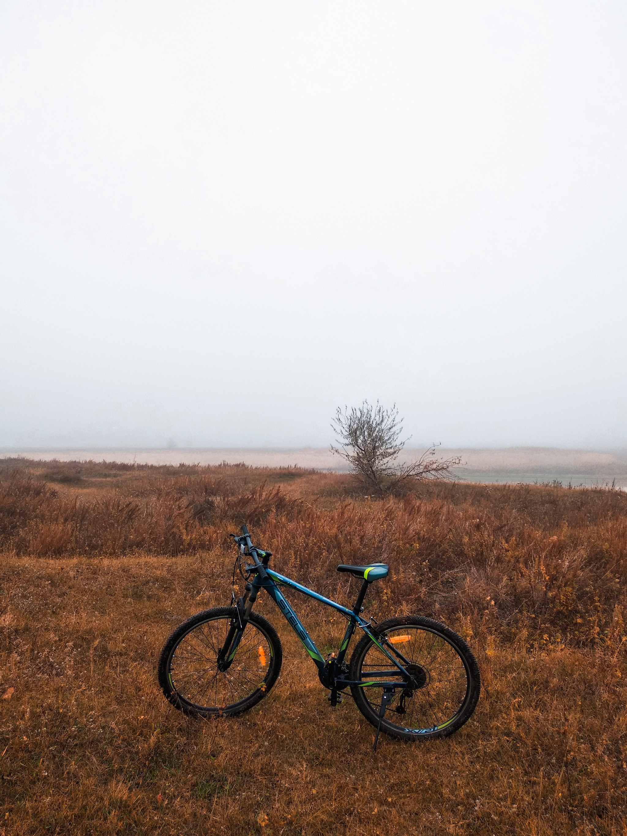 Drish flight in the steppe - My, A bike, Steppe, Fog, Nature, The photo, Longpost