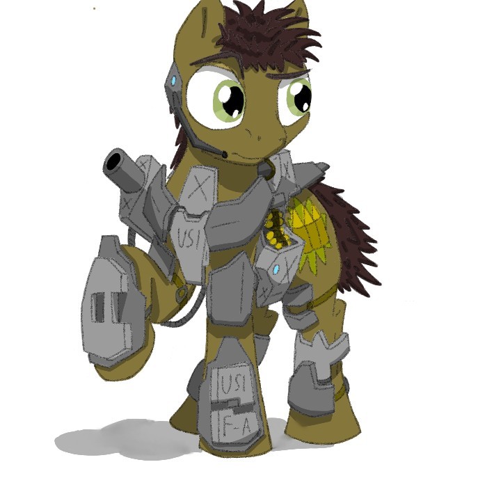 Pony in armor - My, Original character, My little pony