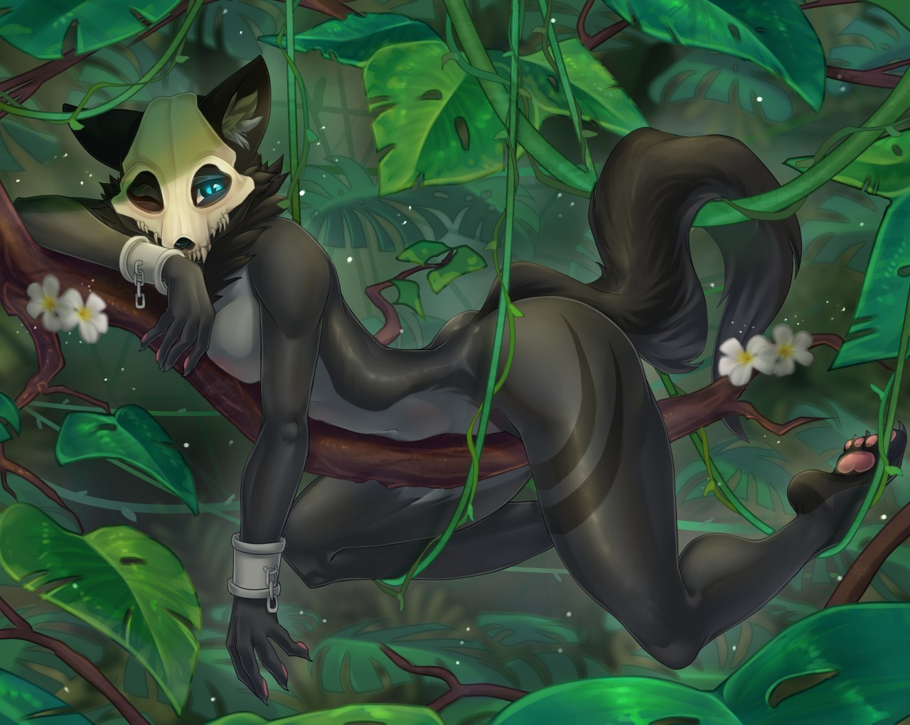 nap - NSFW, Rizapiska, Furry, Art, Furotica, Nature, Jungle