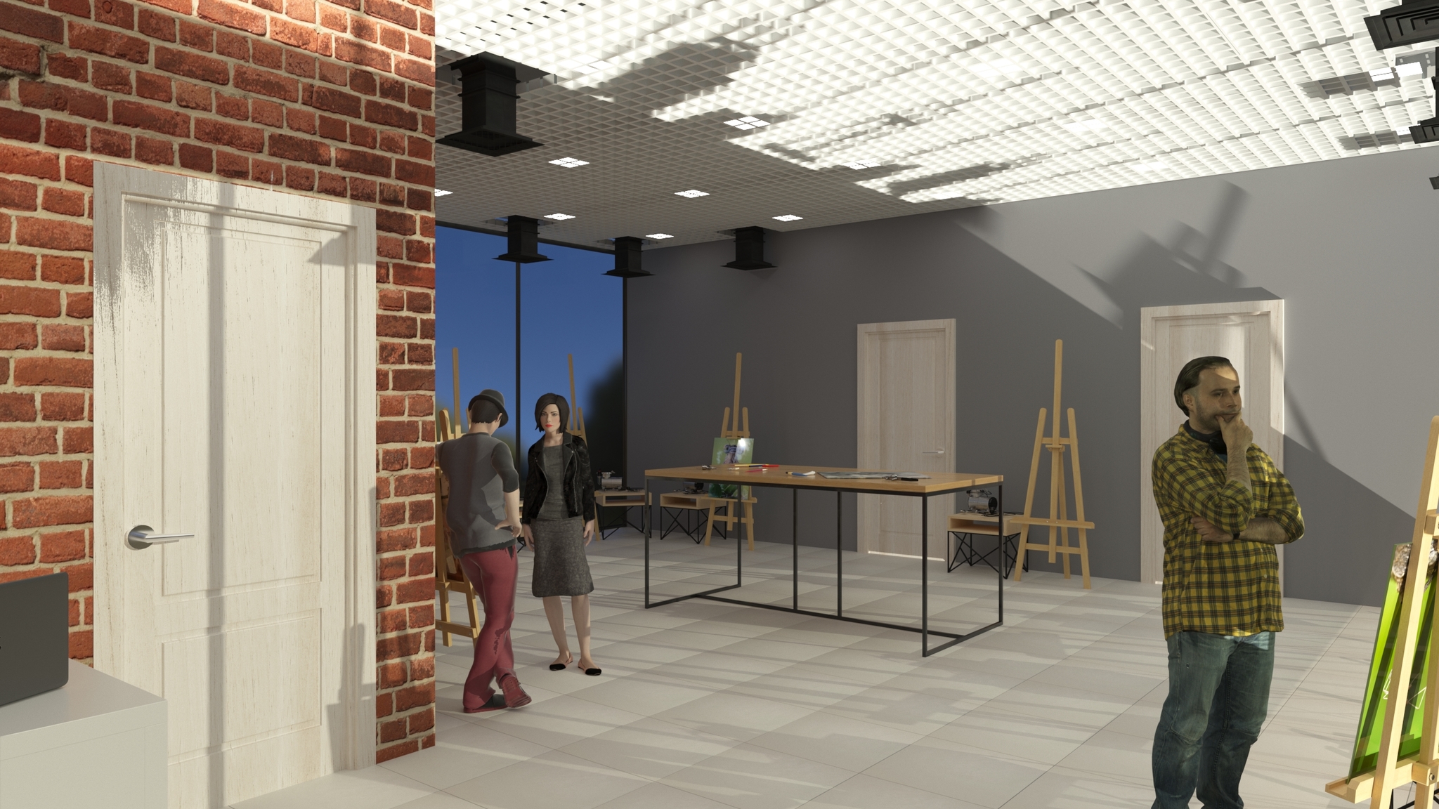 Project of an airbrush office in the future Art inc. center. in Kaliningrad - My, Kaliningrad, Kaliningrad region, Airbrushing, Art39inc, Building, Render, Education, Academy of Arts, Longpost