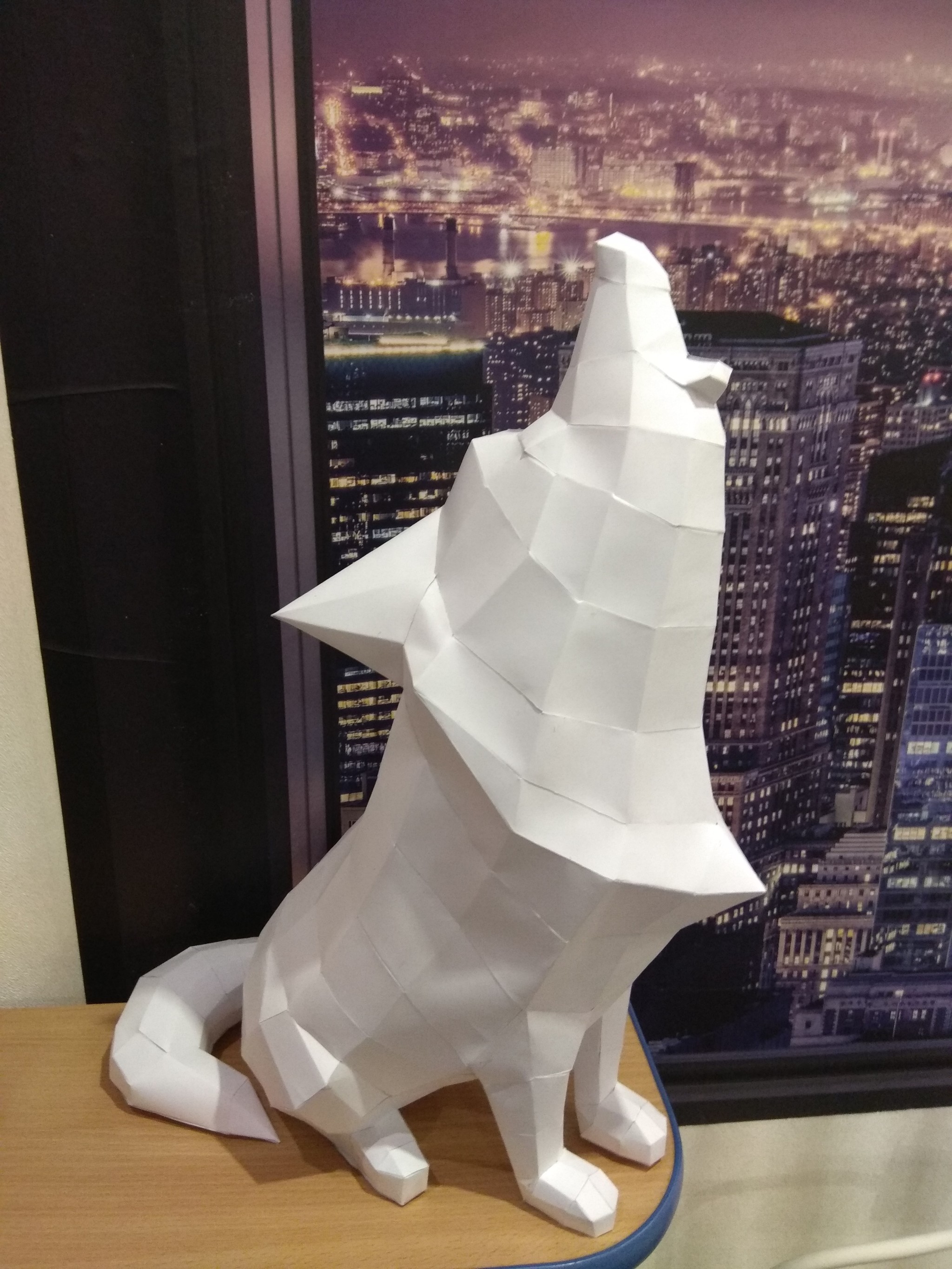 Paper wolf - My, Papercraft, Wolf