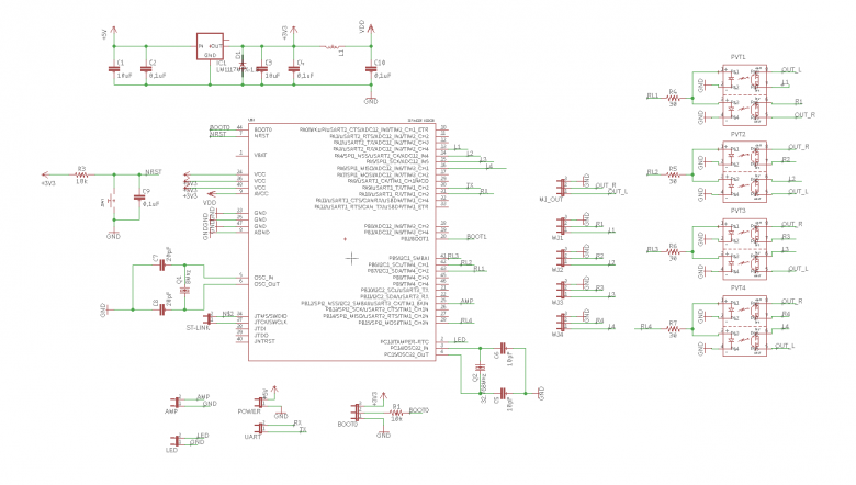 AudioSwitcher — автоматизация того, что казалось бы не нужно автоматизировать - Моё, Stm32, Аудиофилия, Схемотехника, Печатная плата, Микроконтроллеры, Радиолюбители, Электроника, Длиннопост