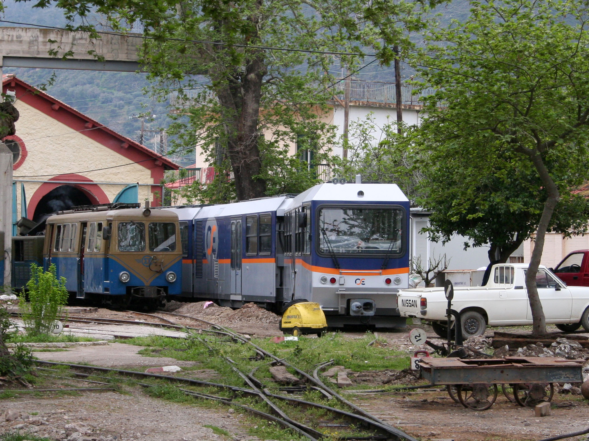 Greek mountain cog railway. - Railway, Gear rail, Greece, Longpost, Video