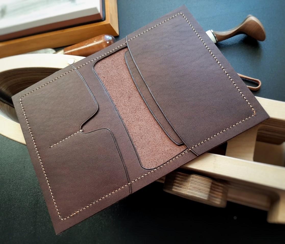 Passport cover - My, Leather products, Leather craft, With your own hands, Needlework, Longpost