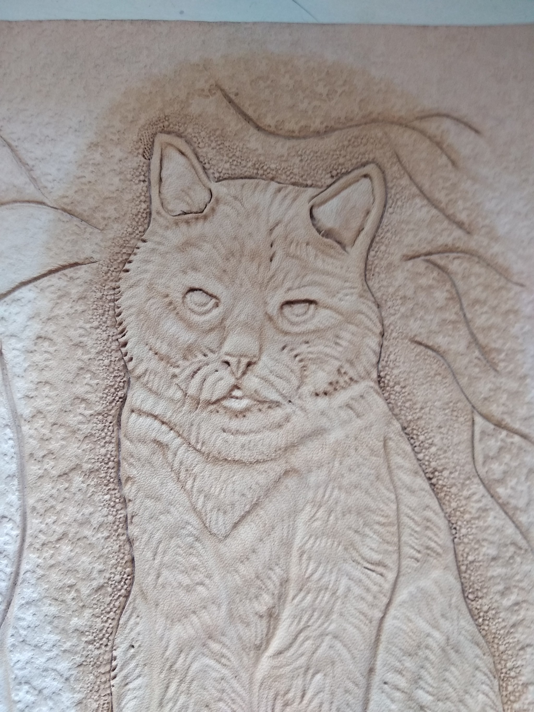 Evolution of a cat - My, Leather, cat, Needlework without process, GIF, Longpost