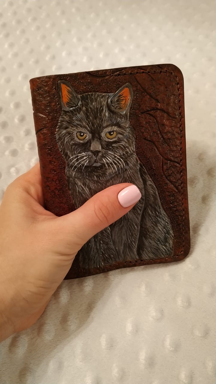 Evolution of a cat - My, Leather, cat, Needlework without process, GIF, Longpost