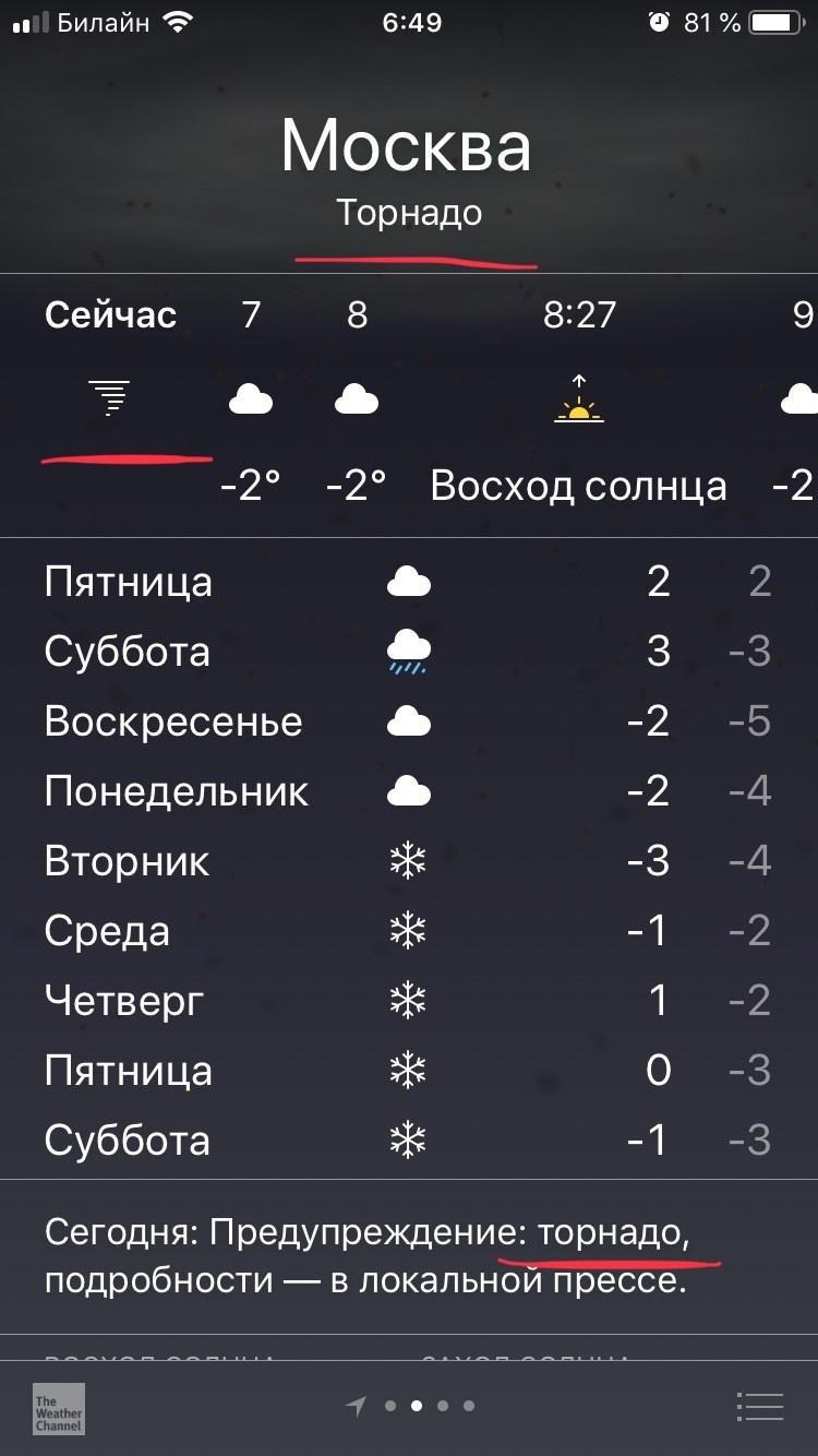 Лег спать в Москве, а проснулся в ммм.... Техасе? - Моё, Аномальная погода, Торнадо