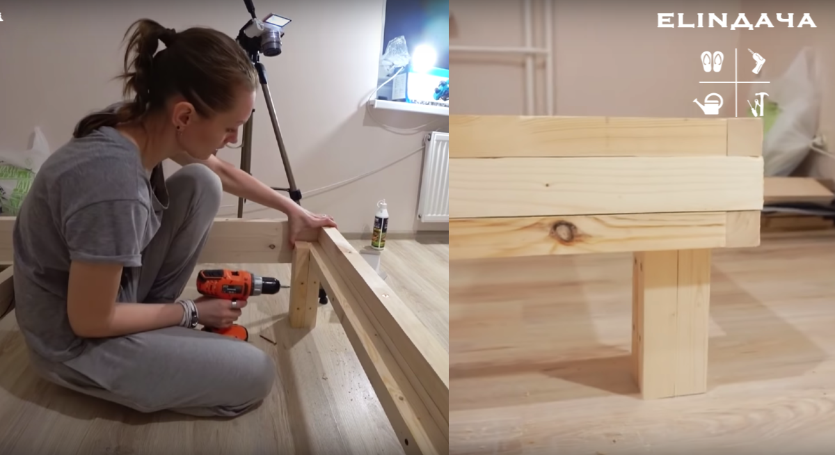 DIY wooden bed - My, DIY bed, Bed, With your own hands, Furniture, Video, Longpost, Carpentry workshop, Dacha, Carpenter