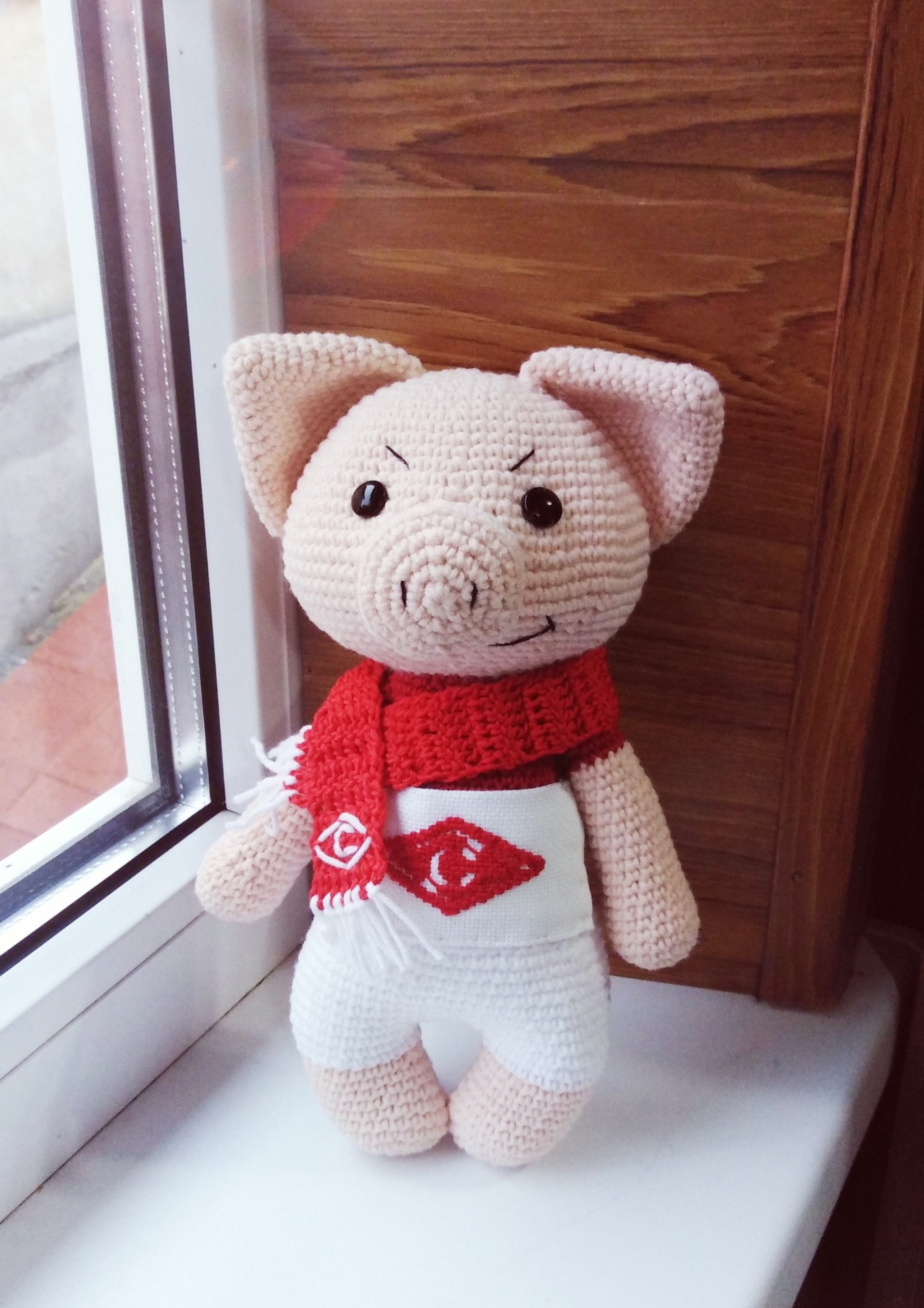 Bacon) - My, Amigurumi, Needlework without process, Spartacus, Crochet