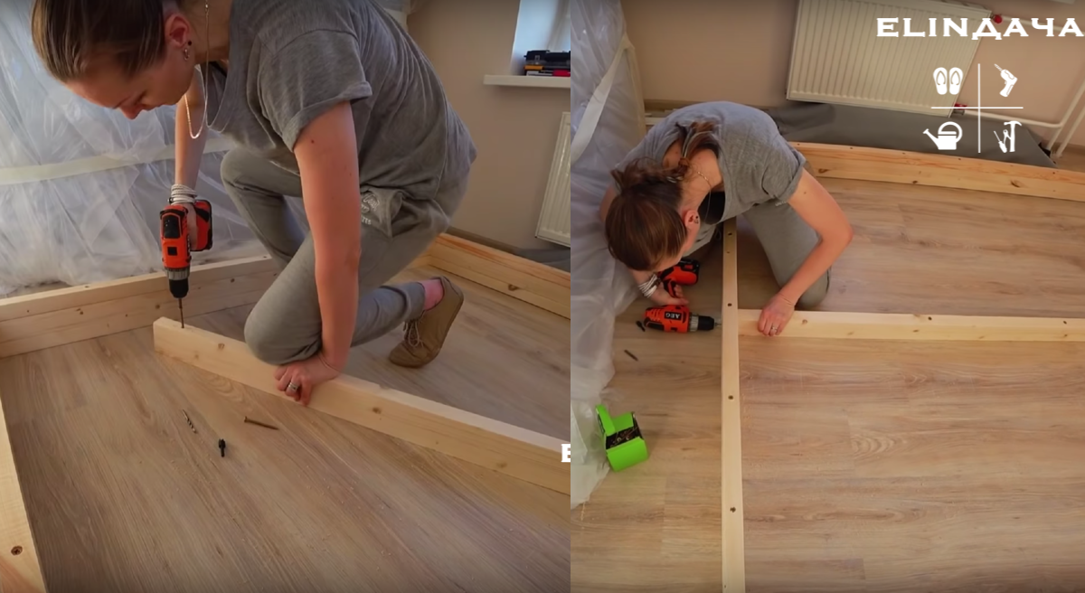 DIY wooden bed - My, DIY bed, Bed, With your own hands, Furniture, Video, Longpost, Carpentry workshop, Dacha, Carpenter