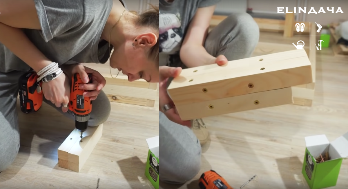 DIY wooden bed - My, DIY bed, Bed, With your own hands, Furniture, Video, Longpost, Carpentry workshop, Dacha, Carpenter