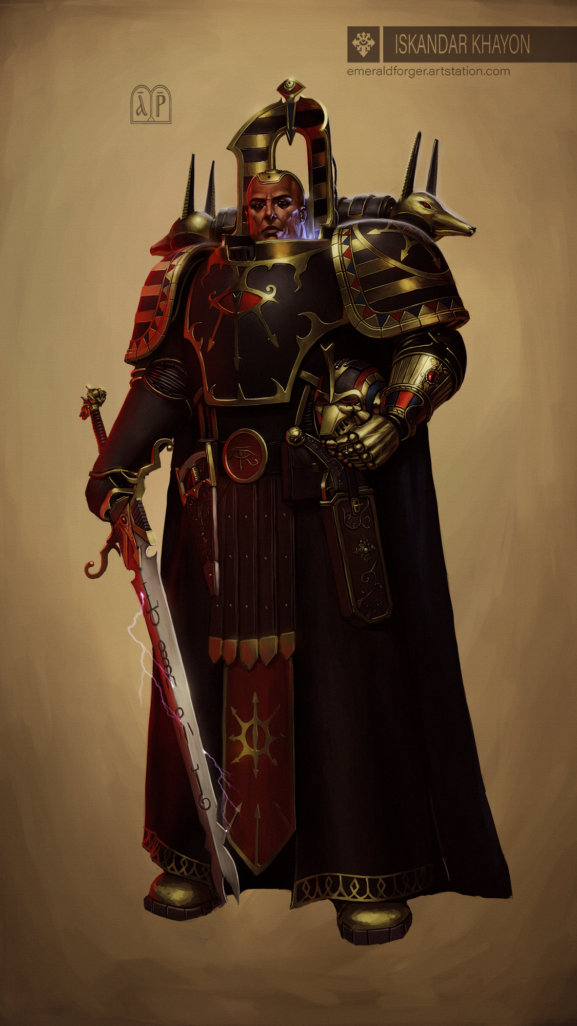 Iskandar Khayon, third of Ezekarion - My, Warhammer 40k, Horus heresy, Black legion, Thousand Sons, Chaos space marines